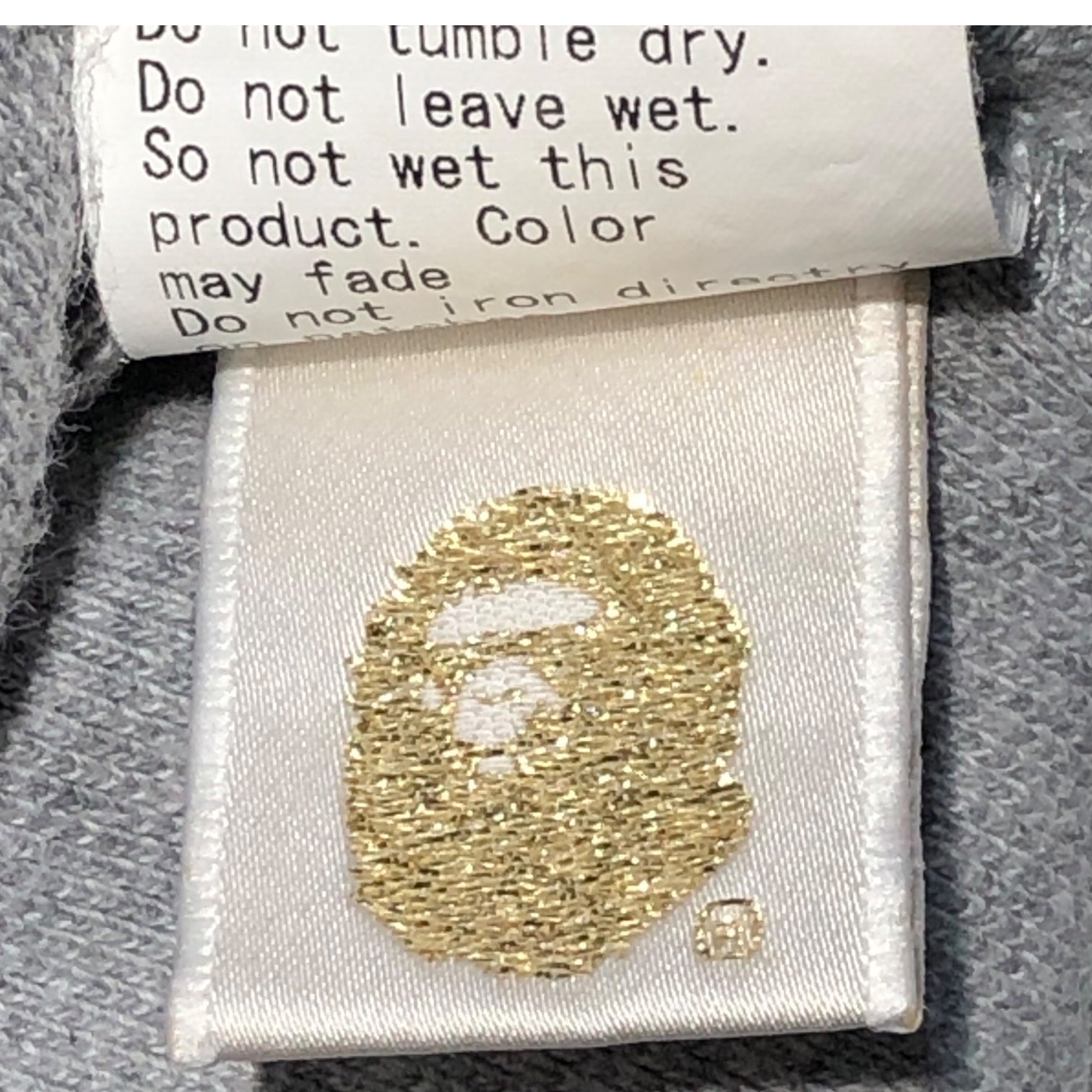 A BATHING APE(アベイシングエイプ) 00's STA POLO SHIRT スタ ポロシャツ L グレー×ホワイト