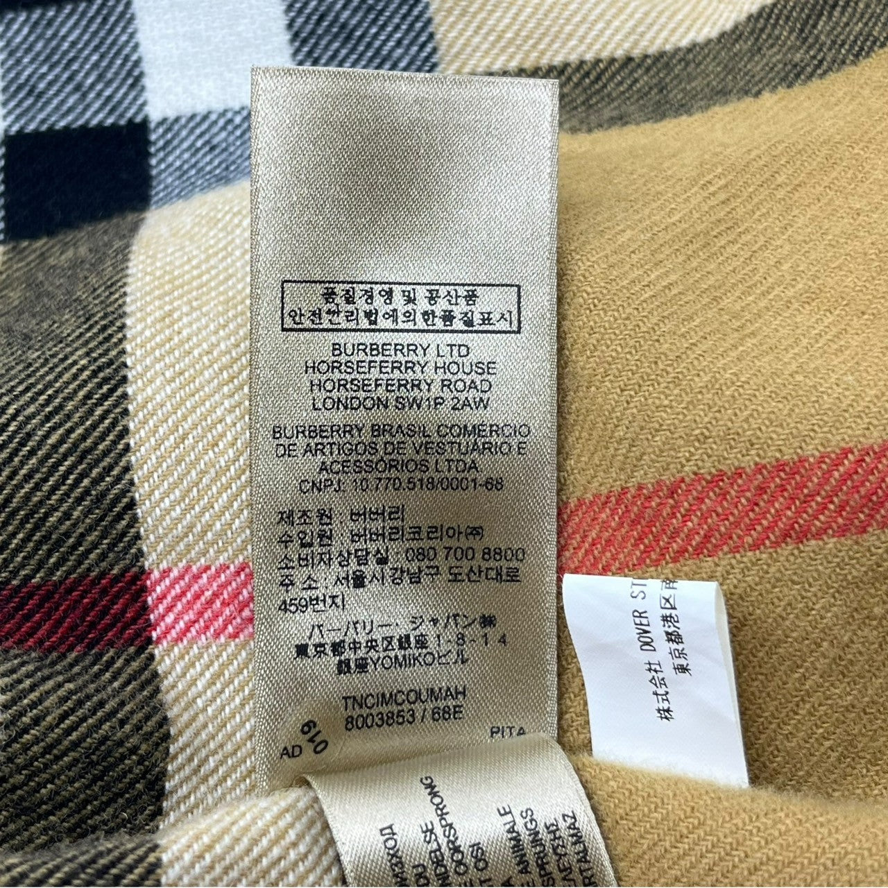 Gosha Rubchinskiy × BURBERRY(ゴーシャラブチンスキー × バーバリー) 2018 Nova check switching oversize flannel shirt ノバチェック 切替 オーバーサイズ ネル シャツ 10.770.518/0001-68 L ベージュ 稀少品