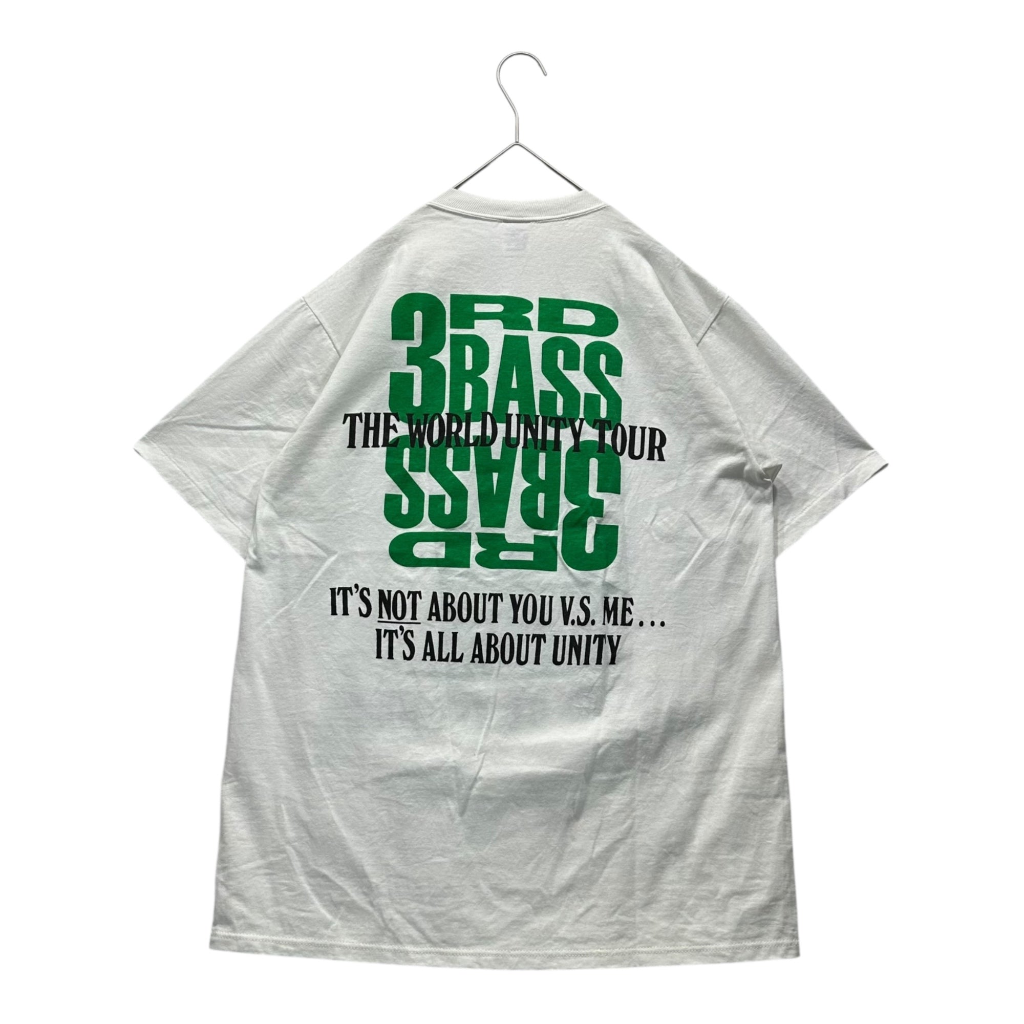 VINTAGE(ヴィンテージ) 90's 3rd Bass The Would Unity Tour Vintage Tee 90年代 ワールド ツアー ヴィンテージ Tシャツ L ホワイト×ブラック×グリーン