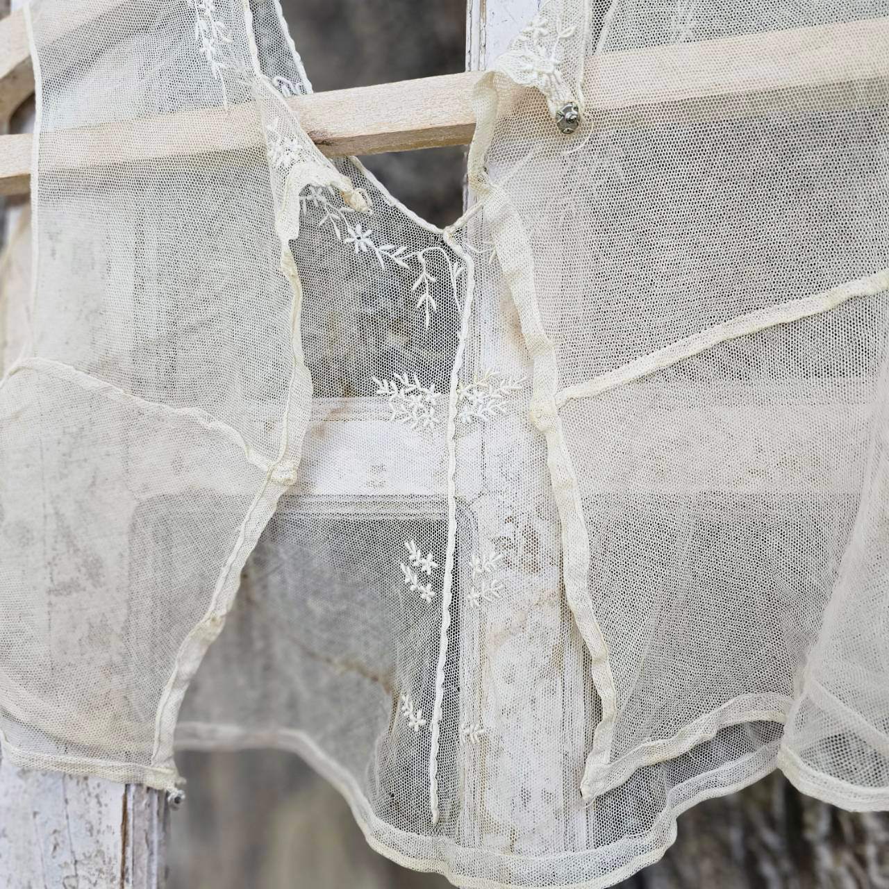 Euro antique(ヨーロッパアンティーク) 20~'s tulle mini vest チュール ミニ ベスト FREE ベージュ