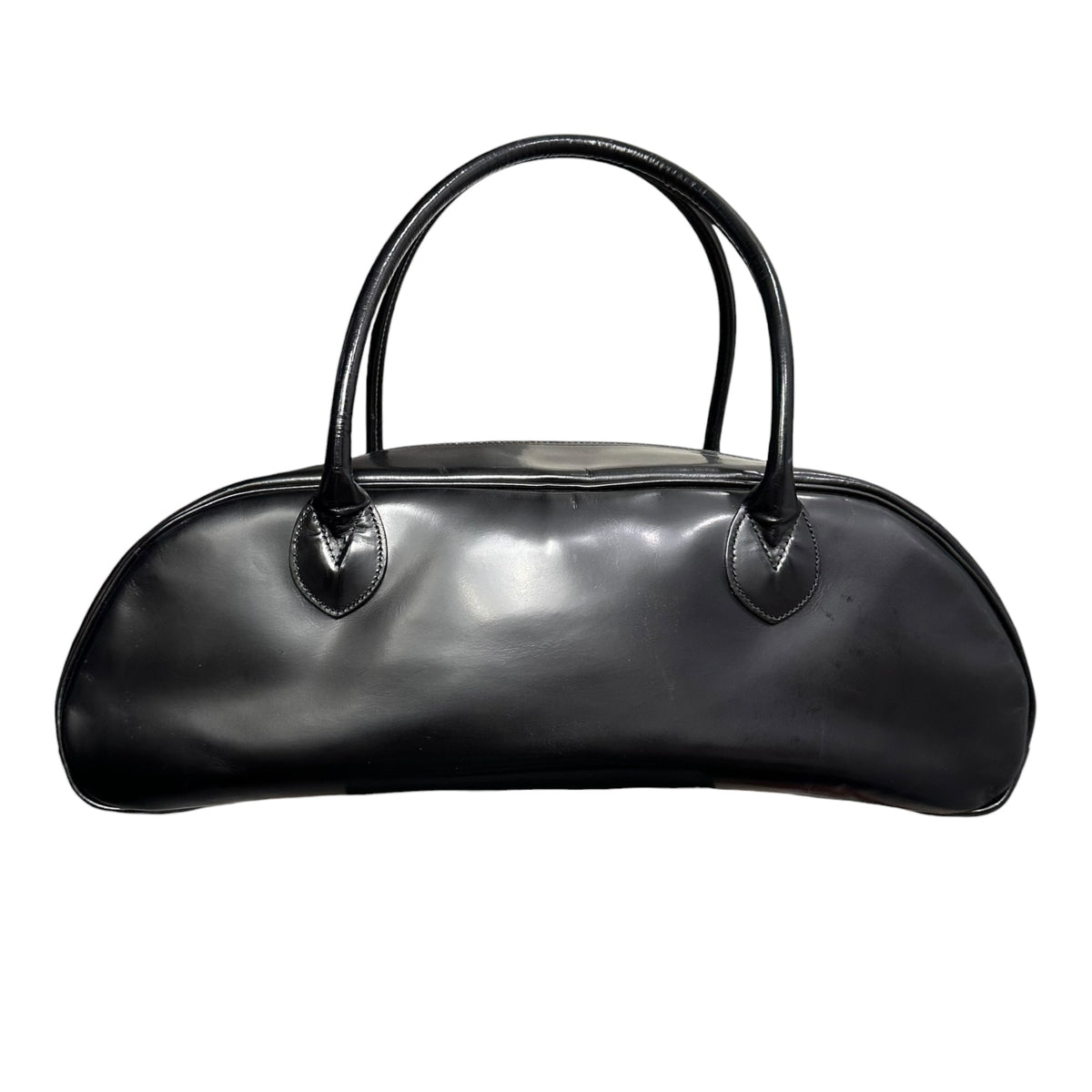 COMME des GARCONS(コムデギャルソン) Vintage logo leather mini boston bag ヴィンテージ ロゴ レザー ミニ ボストン バッグ GC-K204 ブラック