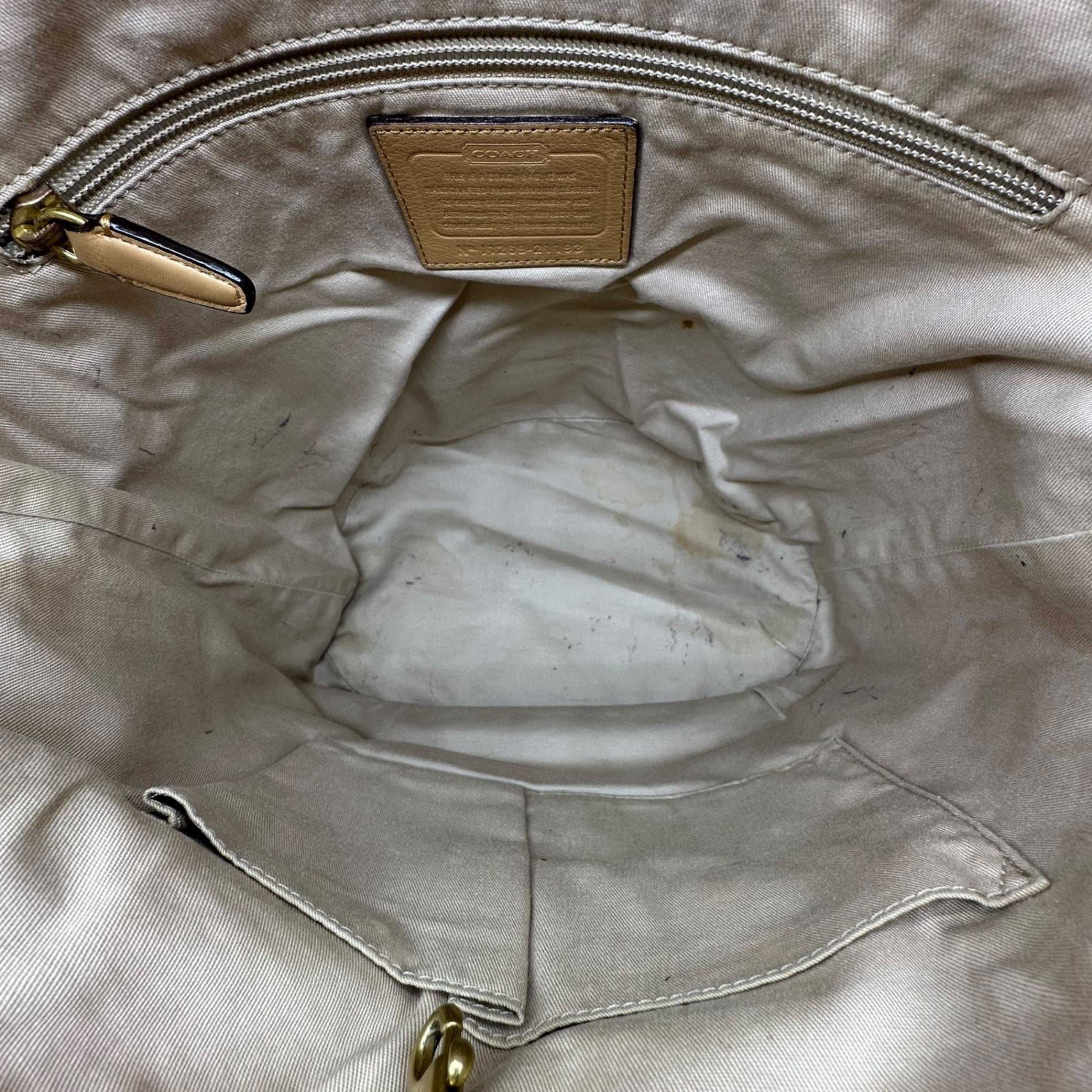 COACH(コーチ) アーカイバル バケット ショルダーバッグ ワンショルダー レザー 21193 ベージュ ハンド トート