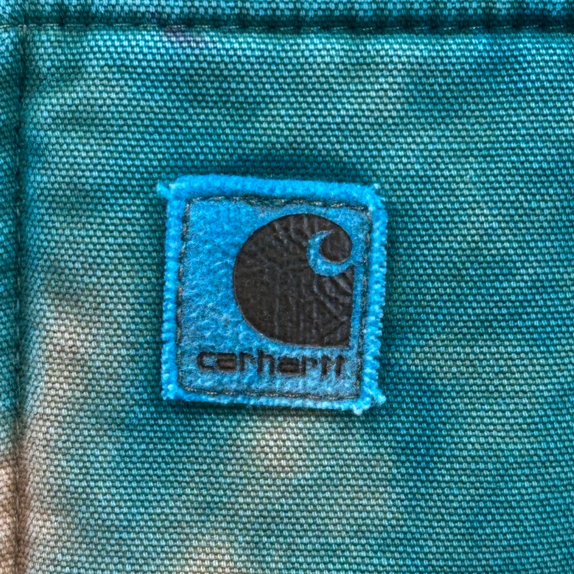 carhartt(カーハート) 00's Marble-dyed Duck Vest 90年代 マーブル ダイ ダック ベスト 2XL程度 ベージュ×レッド×ブルー