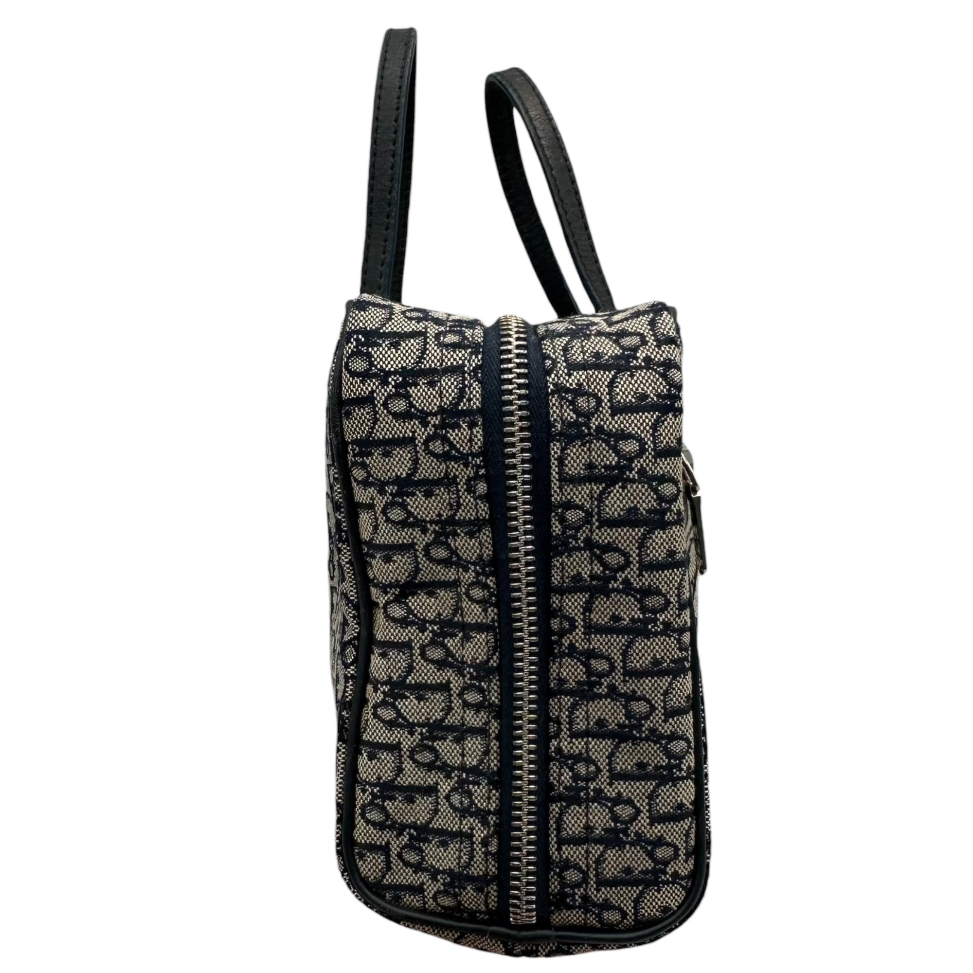Christian Dior(クリスチャンディオール) Trotter Oblique Travel Handbag トロッター オブリーク トラベル ハンド バッグ MC0053 グレー×ネイビー