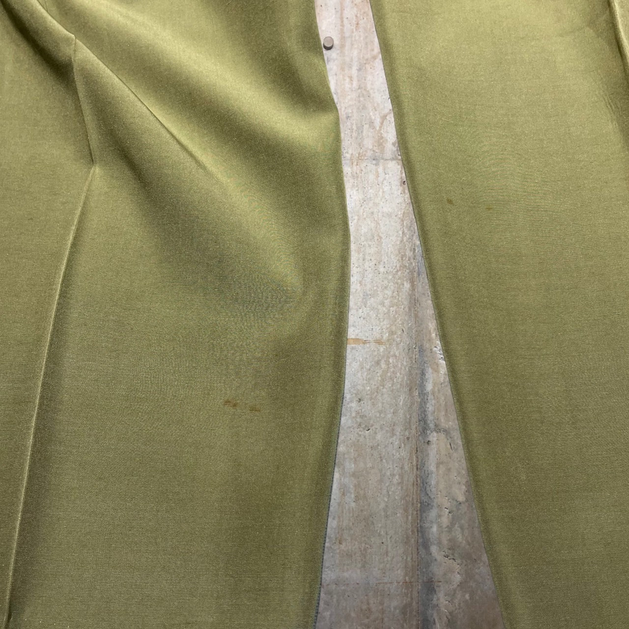 LANVIN(ランバン) 90'sダブルセットアップ L程度 カーキ シルク