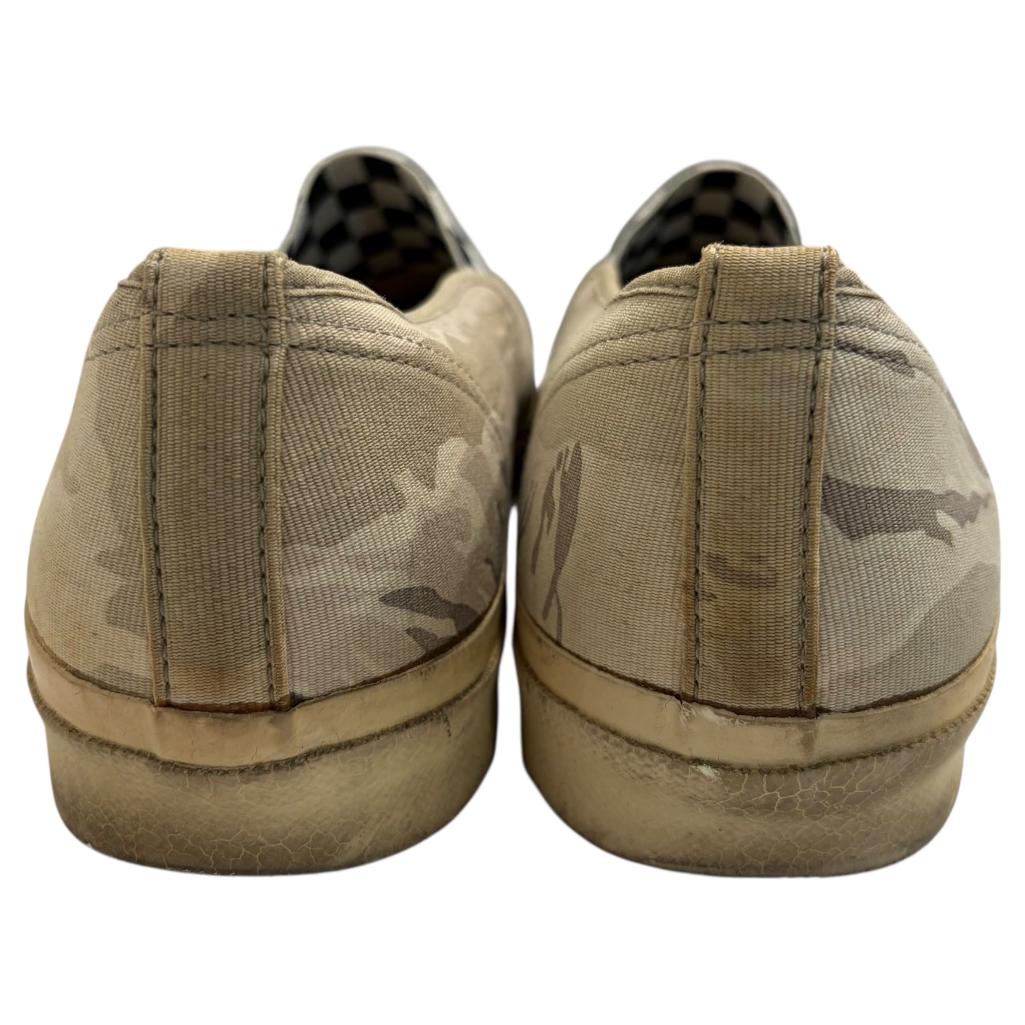 UNDERCOVER(アンダーカバー) Camouflage Checkered Flocked Slip-On カモフラ チェッカー フロッカー スリッポン 26.5cm ベージュ スニーカー