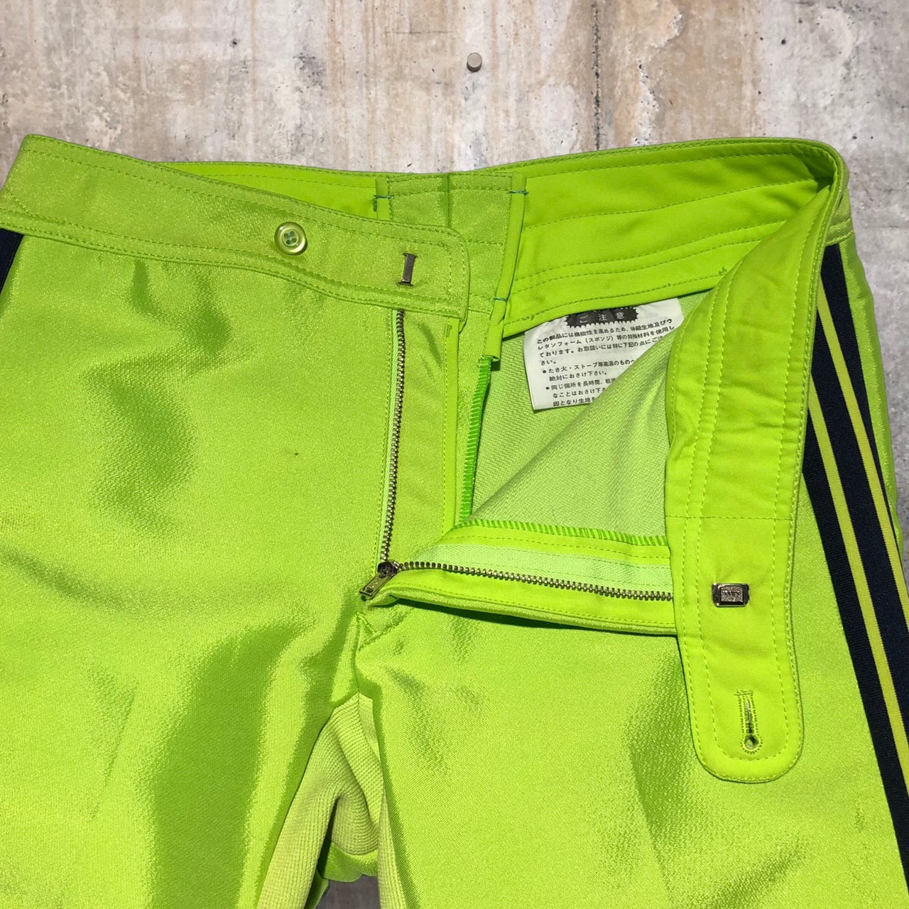 adidas(アディダス) 80'sスリーラインスキーパンツ グリーン W79 デサント期 フレアパンツ トラックパンツ