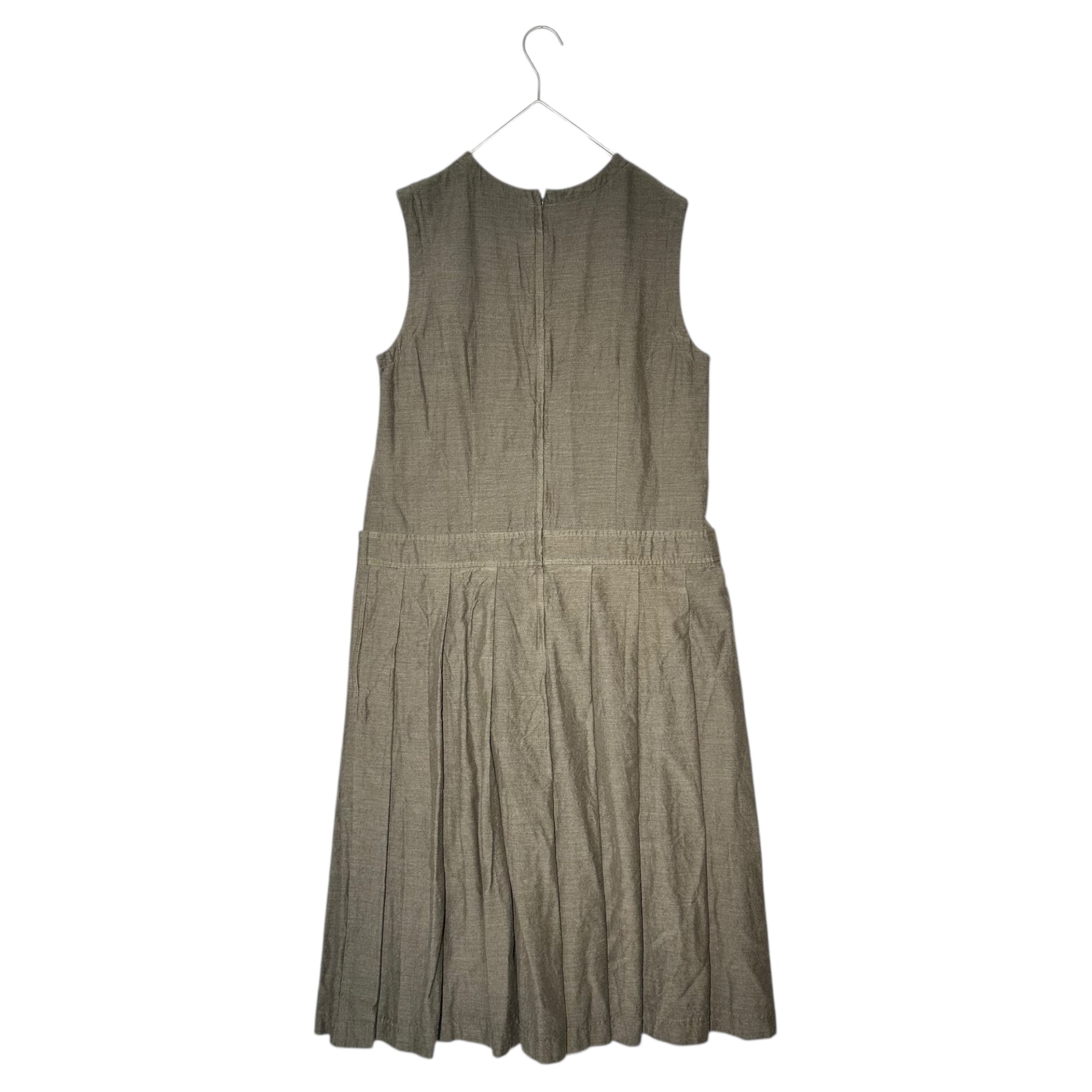 COMME des GARCONS COMME des GARCONS(コムデギャルソンコムデギャルソン) 15SS Sleeveless Flap Pocket Dress ノースリーブ フラップポケット ワンピース RO-A006 M カーキ AD2014