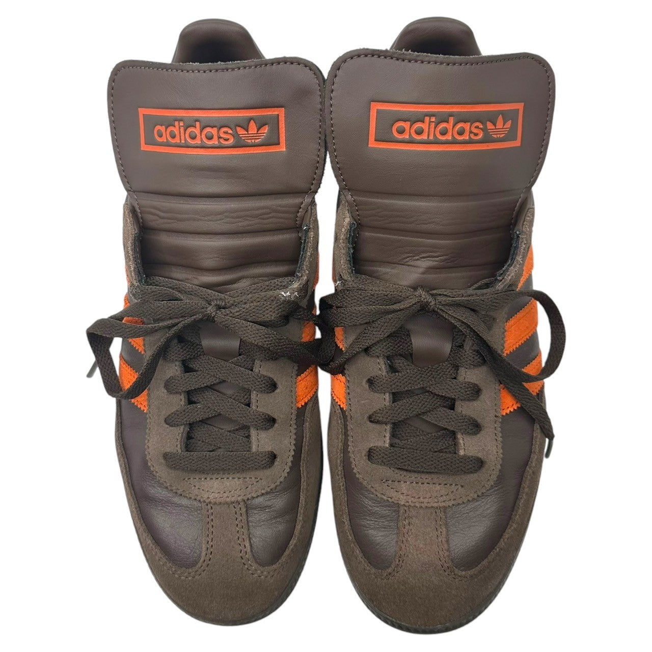 adidas×Shukyu×E-WAX(アディダス×シュウキュウ×イーワックス) Handball Spezial "Brown" ハンドボール スペツィアル "ブラウン" HP6694 27cm ブラウン×オレンジ ローカット スニーカー コラボ 箱付