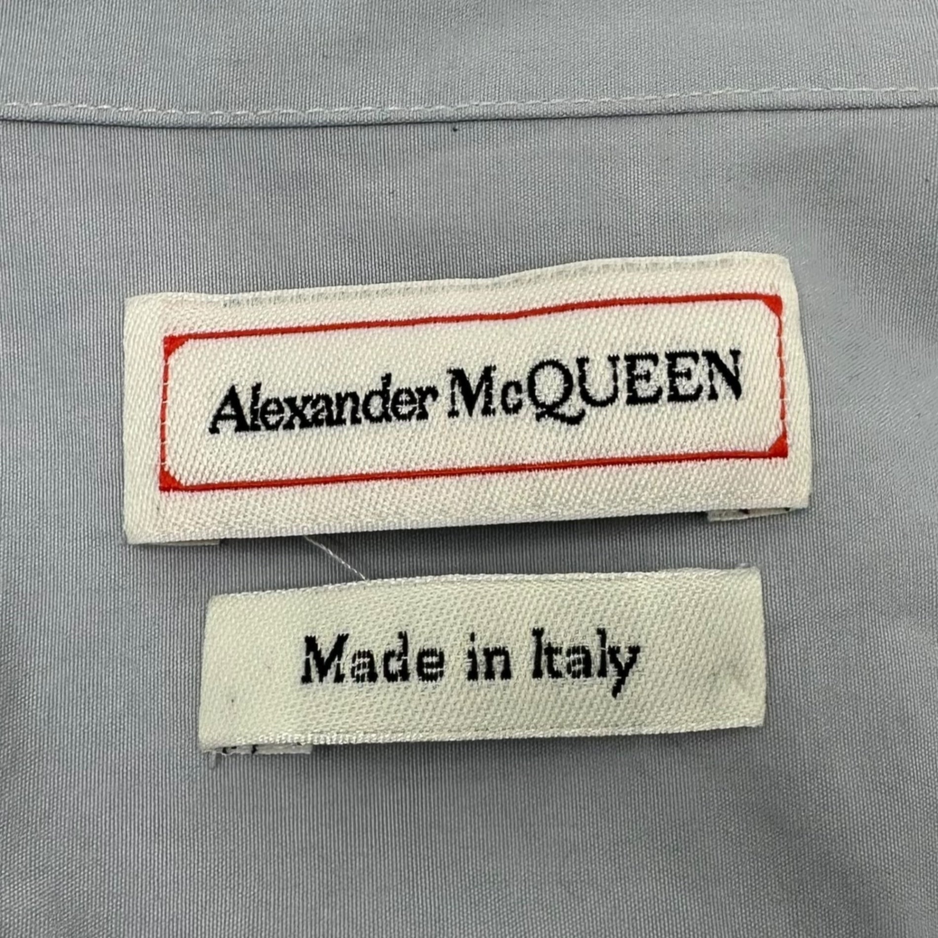 ALEXANDER MCQUEEN(アレキサンダーマックイーン) 2021s zip up long sleeve shirt jacket ジップアップ 長袖 シャツ ジャケット C-JP54-2021-1570-0221 M~L程度 ライトブルー
