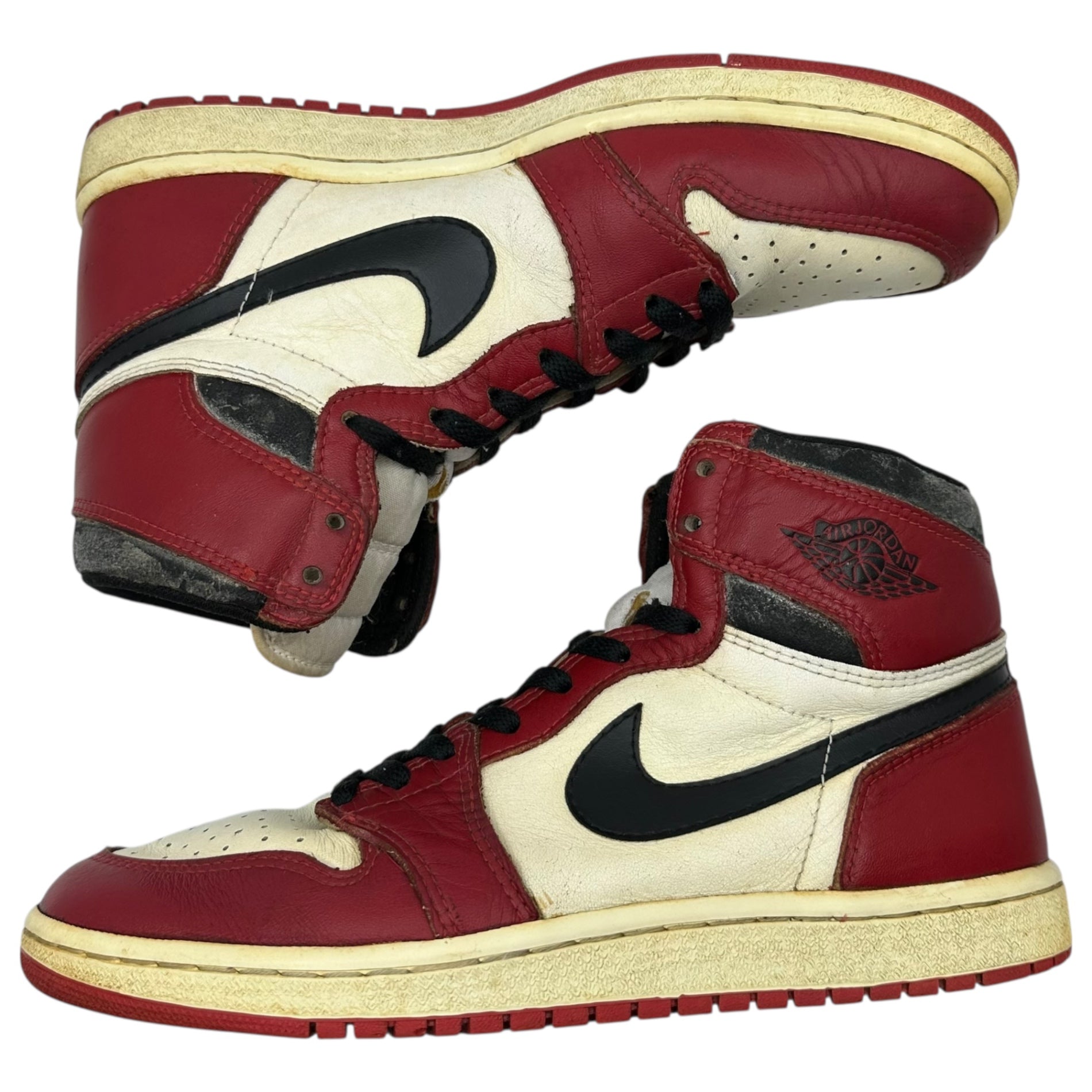 NIKE(ナイキ) 1985 AIR JORDAN 1 ”CHICAGO” エアジョーダン 1 シカゴ オリジナル 850810TH 9 1/2(27.5cm) レッド×ホワイト 1985年製 ヴィンテージ オリジナル ハイカット スニーカー