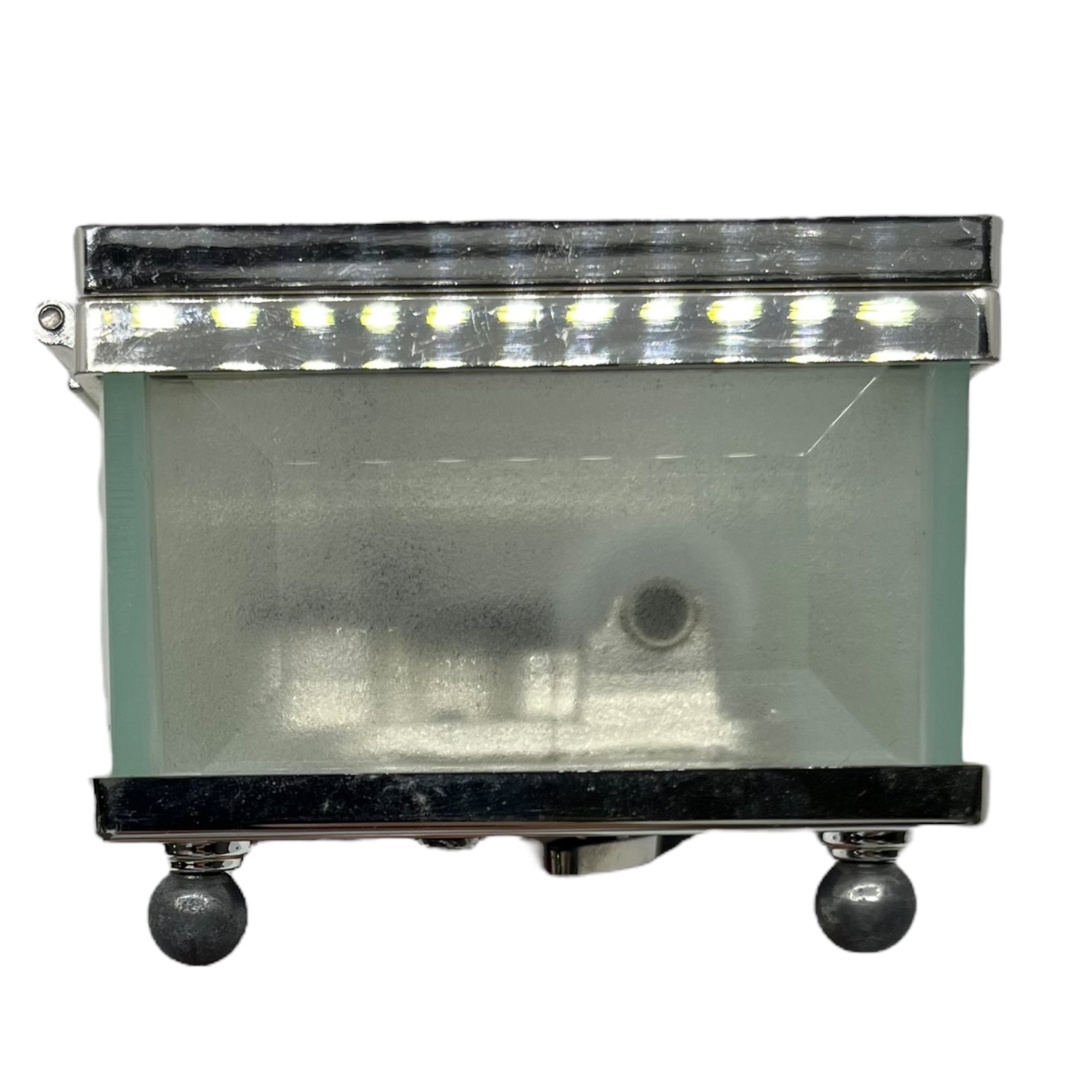 4℃(ヨンドシー) 10K チェーン ネックレス ハート ペンダント シルバー オルゴール ケース 付き