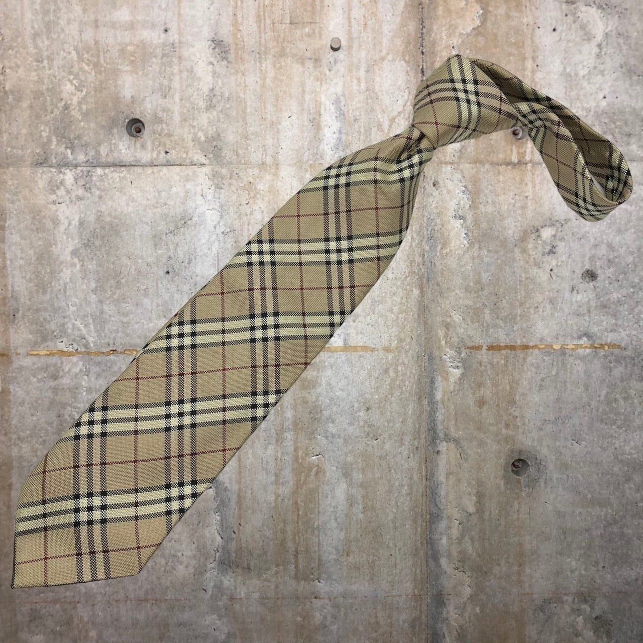 BURBERRY LONDON(バーバリーロンドン) ノヴァチェックシルクネクタイ ベージュ タータンチェック シルク100% イタリア製