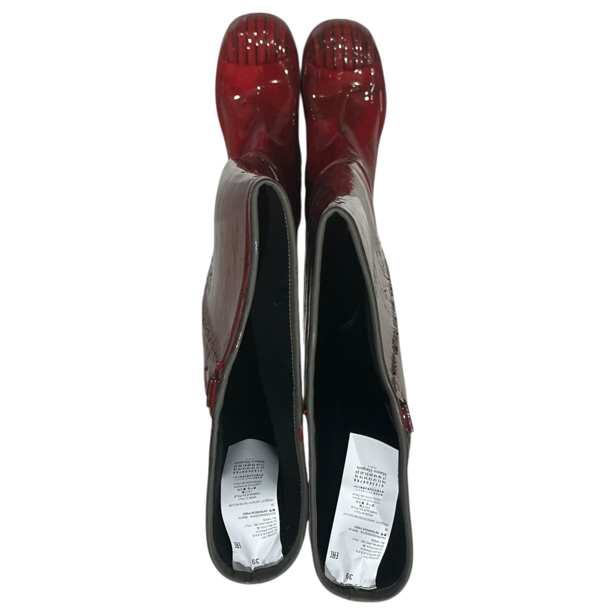 MAISON MARGIELA(メゾンマルジェラ) 22SS Rubber Thigh-High ペンキ加工 ラバー ニーハイ ロング ブーツ S97WW0058 39(24.5cm程度) レッド レイン