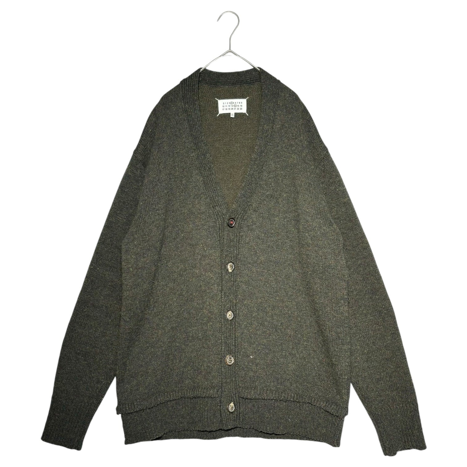 MAISON MARGIELA(メゾンマルジェラ) 22AW 5G Elbow Patch Knit Cardigan 5G エルボーパッチ