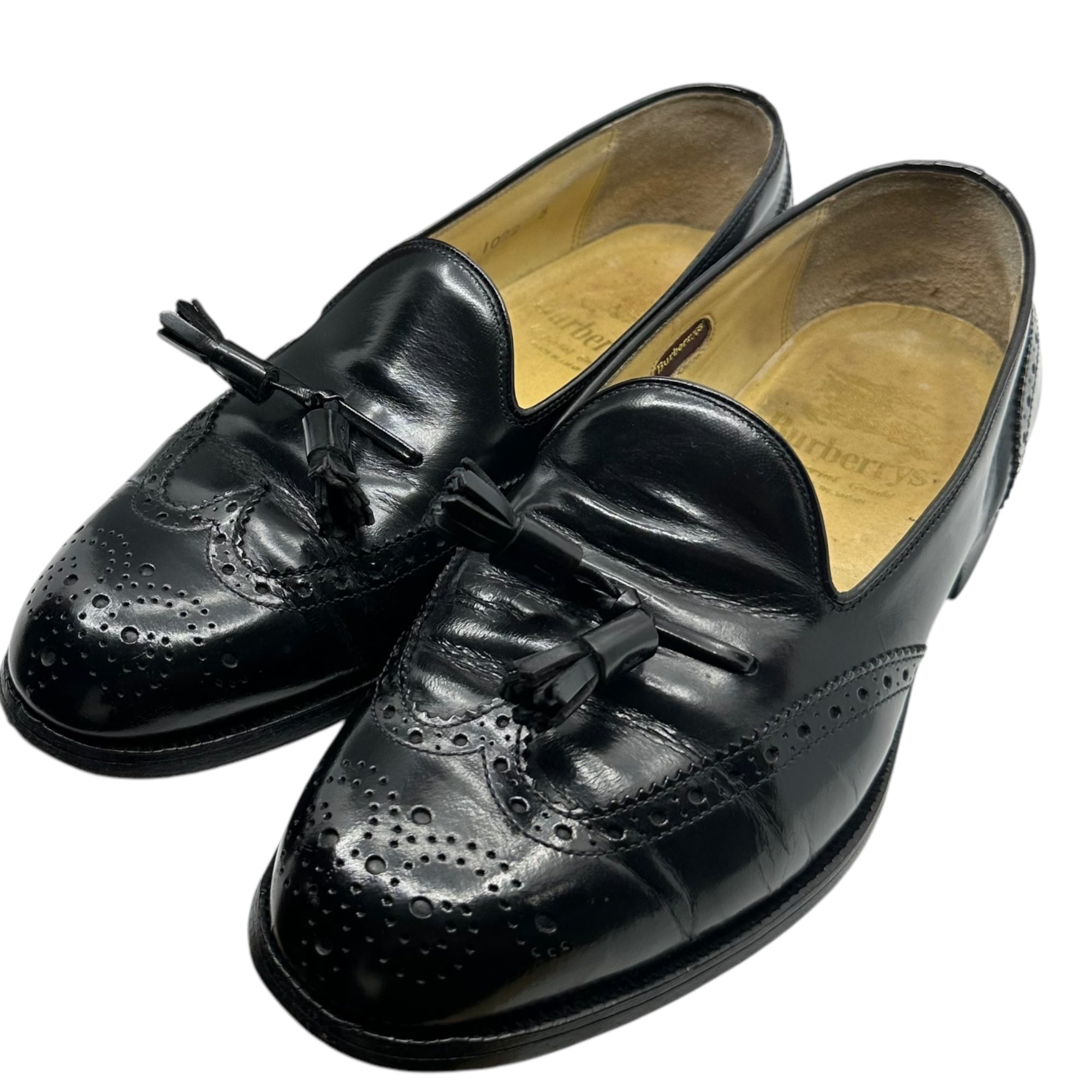 Burberrys(バーバリーズ) old tassel loafers オールド タッセル ローファー 革靴 25.0cm ブラック 日本製