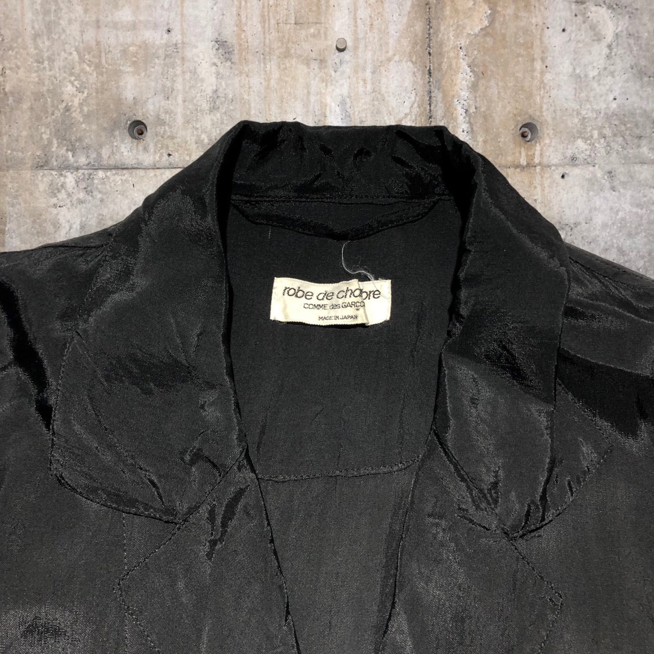 robe de chambre COMME des GARCONS(ローブドシャンブルコムデギャルソン) 90'sレーヨンシャツジャケット RB-050210 表記なし(メンズLサイズ程度) ブラック
