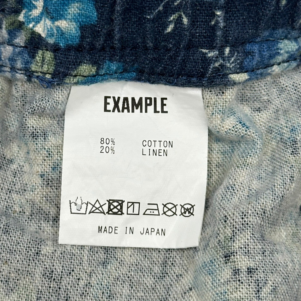 EXAMPLE(エグザンプル) FLOWER CANVAS PANTS フラワー キャンバス パンツ M ブルー ジョガー 花柄