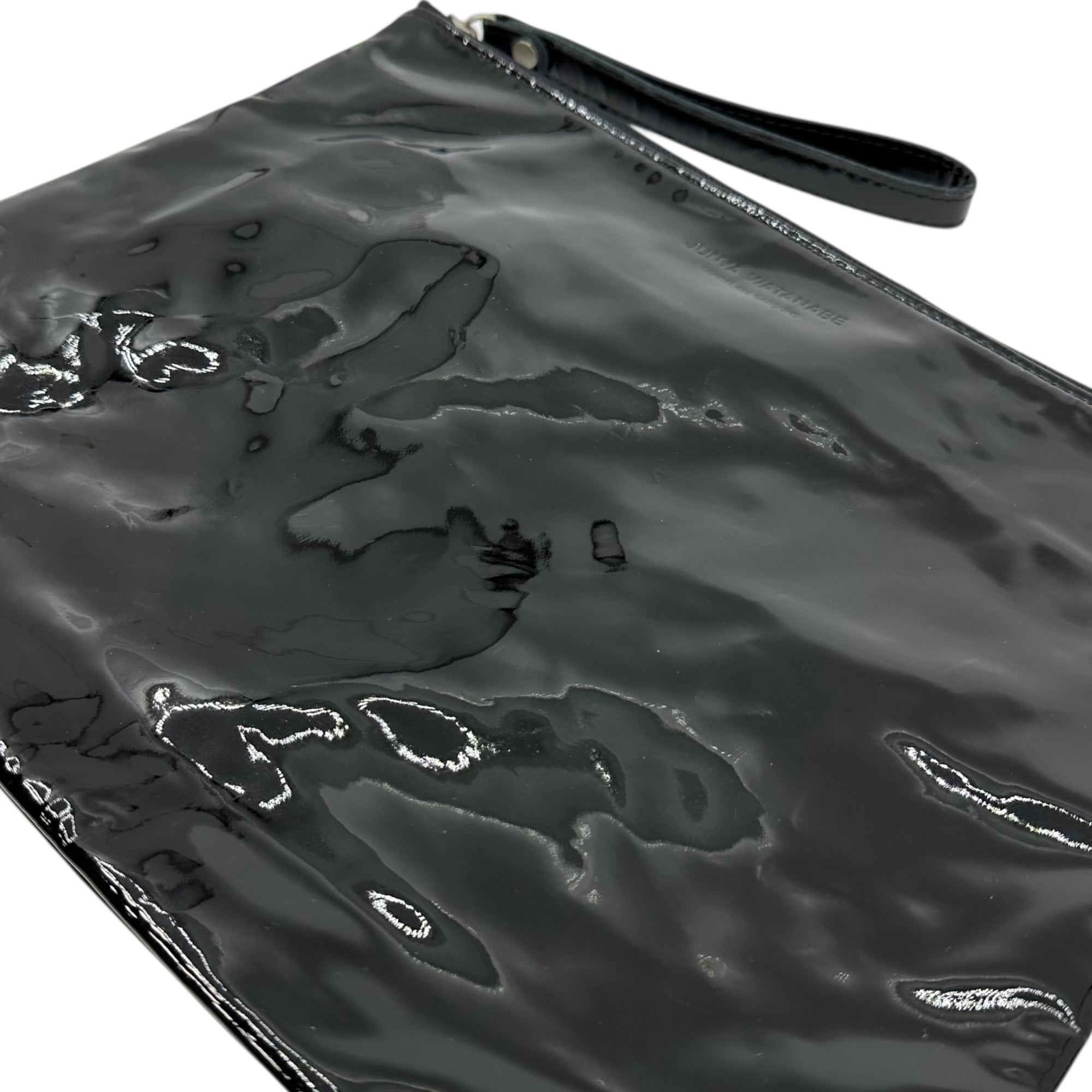 COMME des GARCONS JUNYA WATANABE(コムデギャルソンジュンヤワタナベ) Enamel Leather Clutch Bag エナメル レザー クラッチ バッグ JJ-K210 ブラック ポーチ