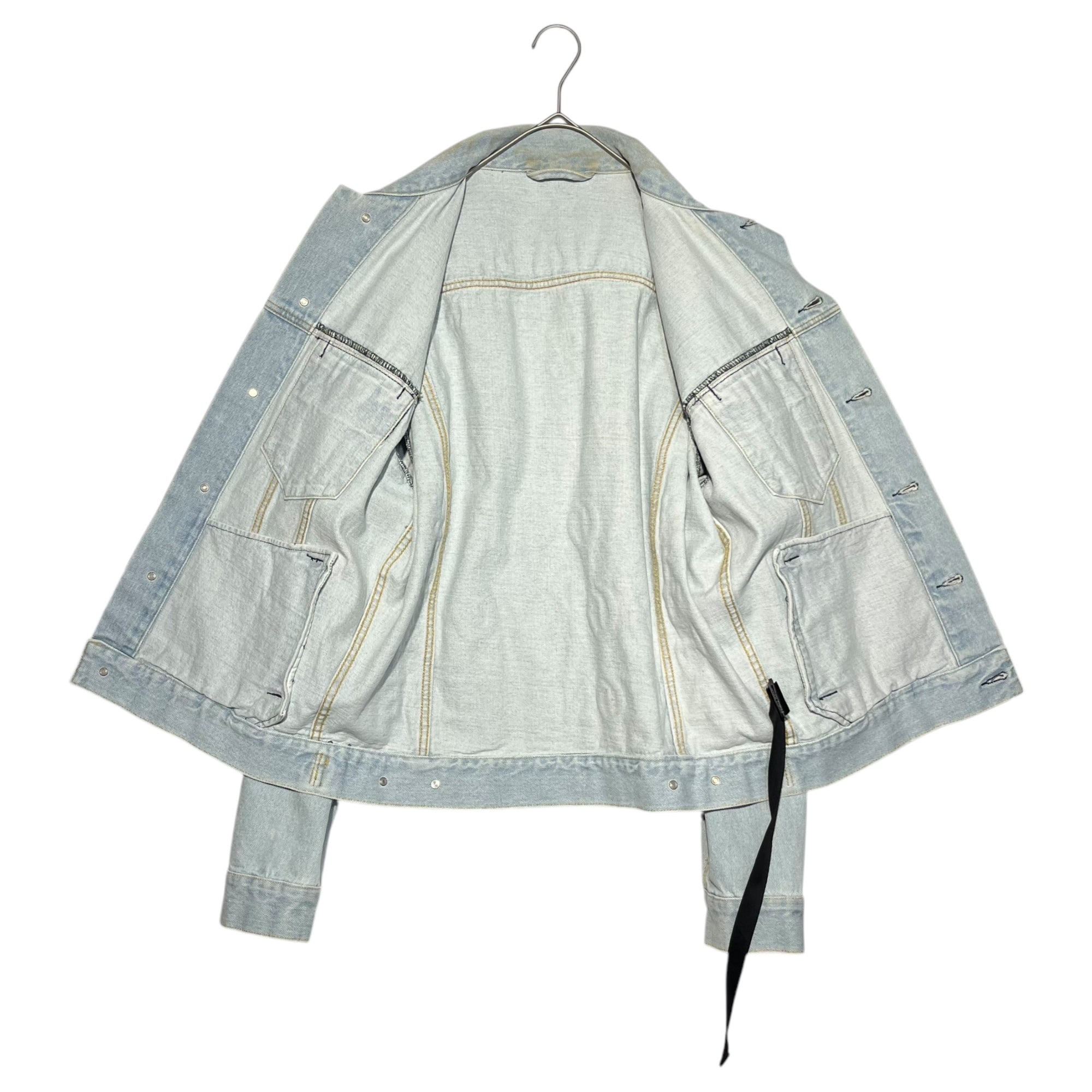 +8 PARIS ROCK(プラスエイトパリスロック) Remake back paint denim jacket リメイク バック ペイント デニム ジャケット 表記無し(FREE) ライトインディゴ