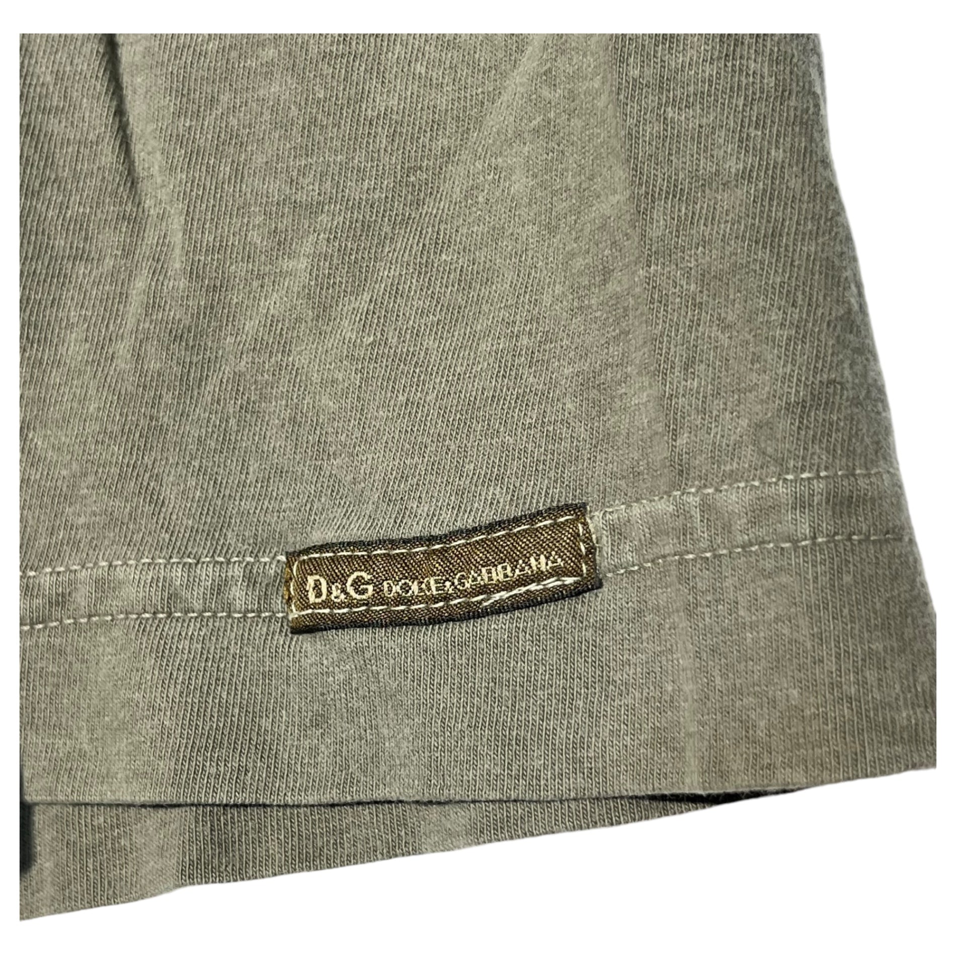 D&G(ディー&ジードルガバドルチェ&ガッバーナ) 00's Denim switching S/S shirt デニム 切替 半袖 シャツ L グレー