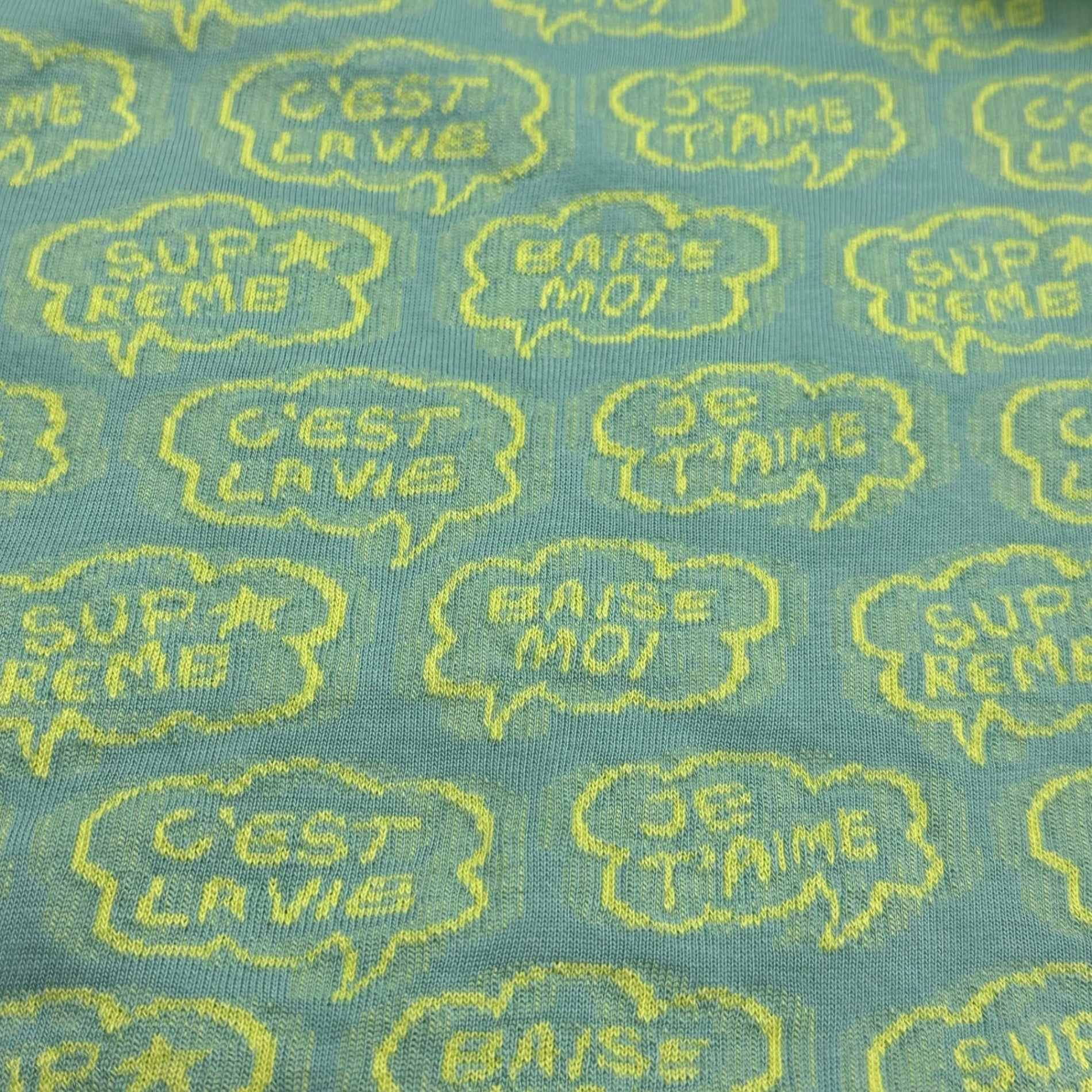 SUPREME(シュプリーム) 22SS Word Bubble Jacquard S/S Top ジャガード Tシャツ L ライトブルー