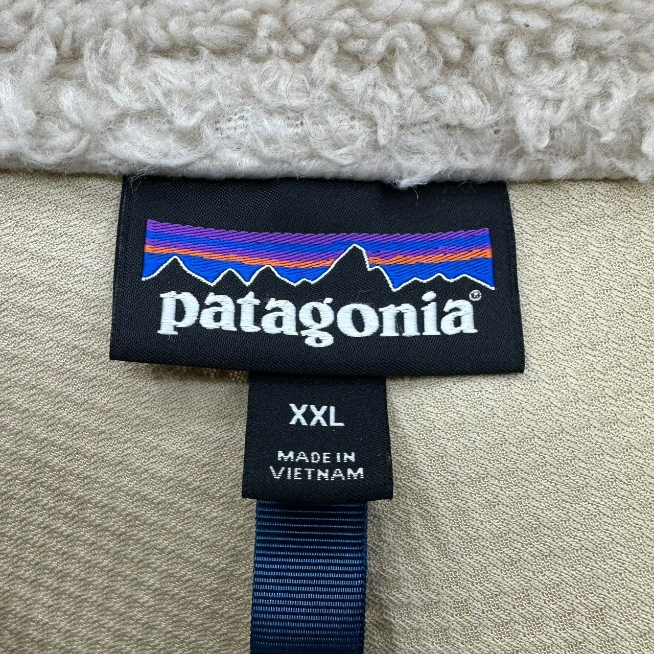 Patagonia(パタゴニア) CLASSIC RETRO-X クラシック レトロX ボア ジャケット STY23056 XXL アイボリー×ネイビー フリース アウトドア
