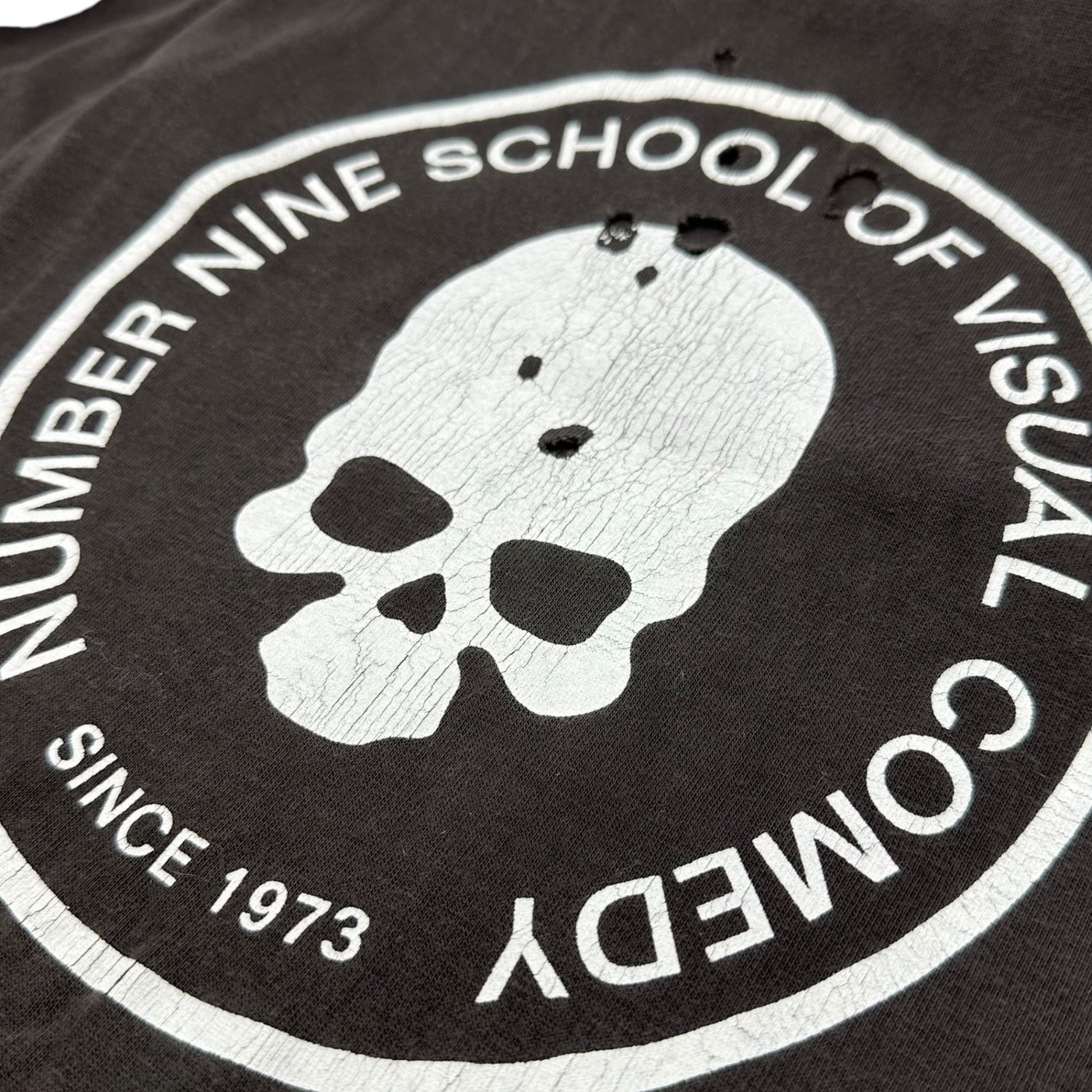 NUMBER (N)INE(ナンバーナイン) 01ss perforated skull tank top 穴あき ドクロ スカル タンクトップ 3(M) チャコールグレー アーカイヴ 稀少品