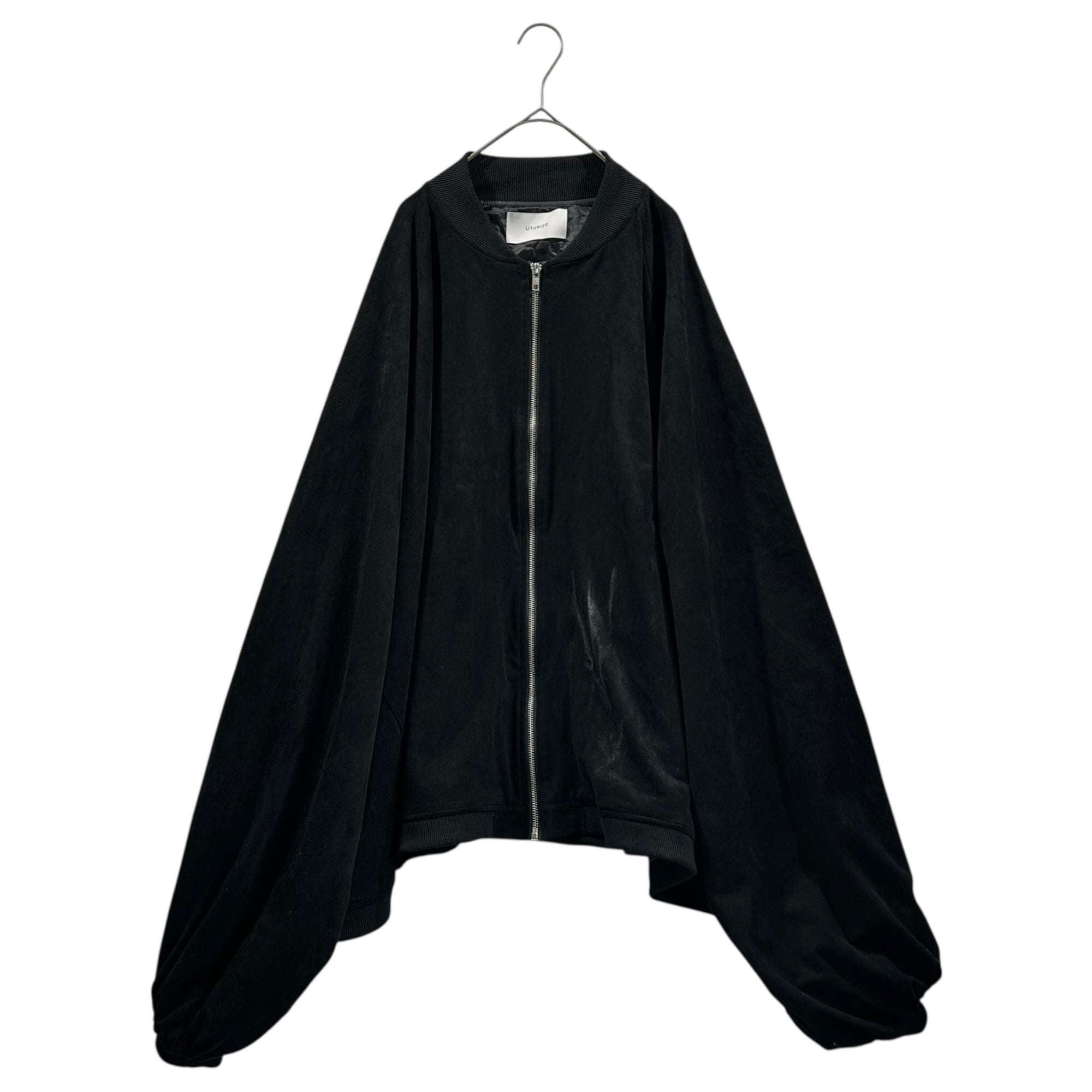 utusiyo(ウツシヨ) Faux Suede Oversized Bomber Jacket フェイク スウェード オーバーサイズ ボンバー ジャケット usazu0923001 FREE ブラック