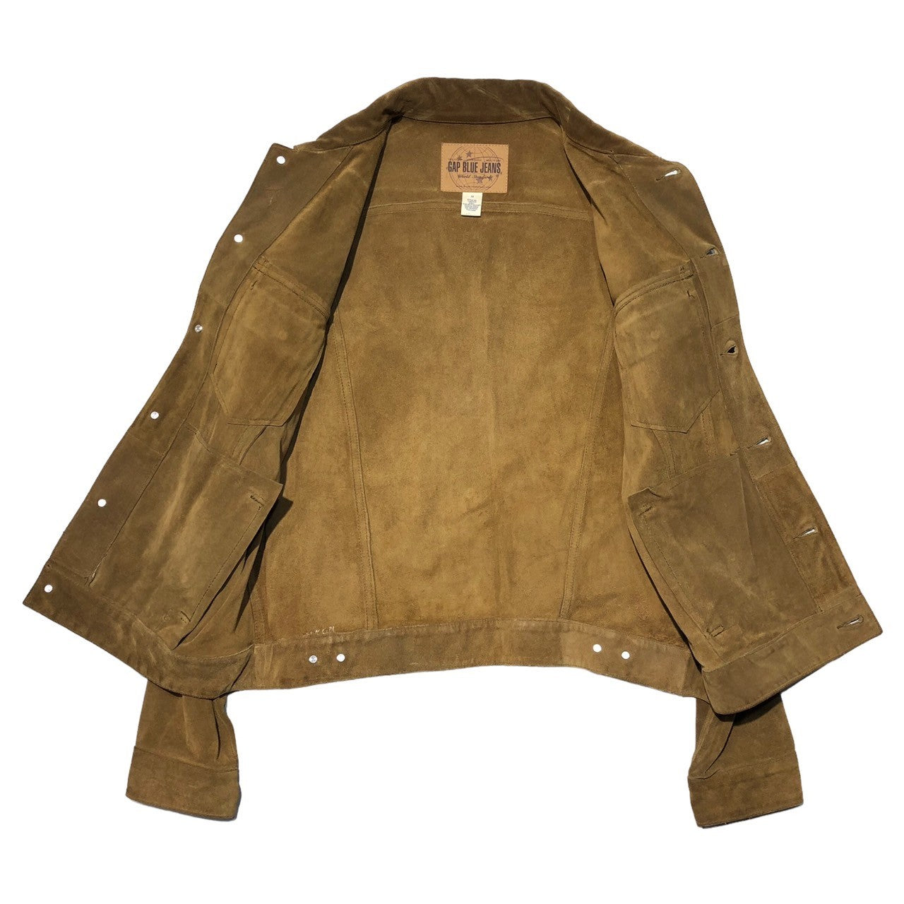 OLD GAP(オールドギャップ) 00's 3rd type suede trucker jacket スウェード トラッカー ジャケット 776016-00 M ブラウン 本革 Y2K レザー