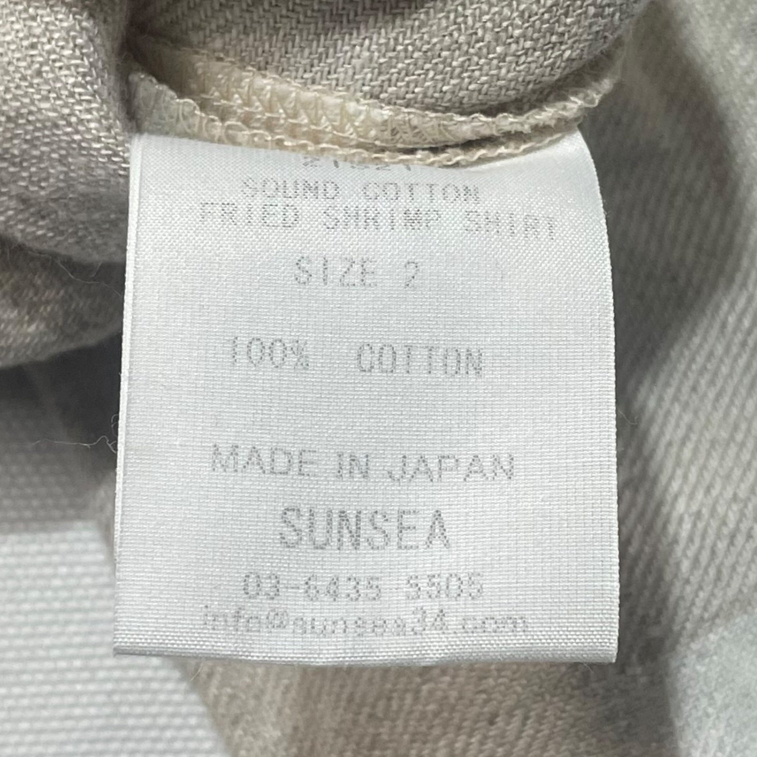 SUNSEA(サンシー) 21SS LINEN CHECK BOAT-NECK SHIRT リネン チェック ボートネック シャツ 長袖 カットソー SIZE 2(M) アイボリー×ブラック