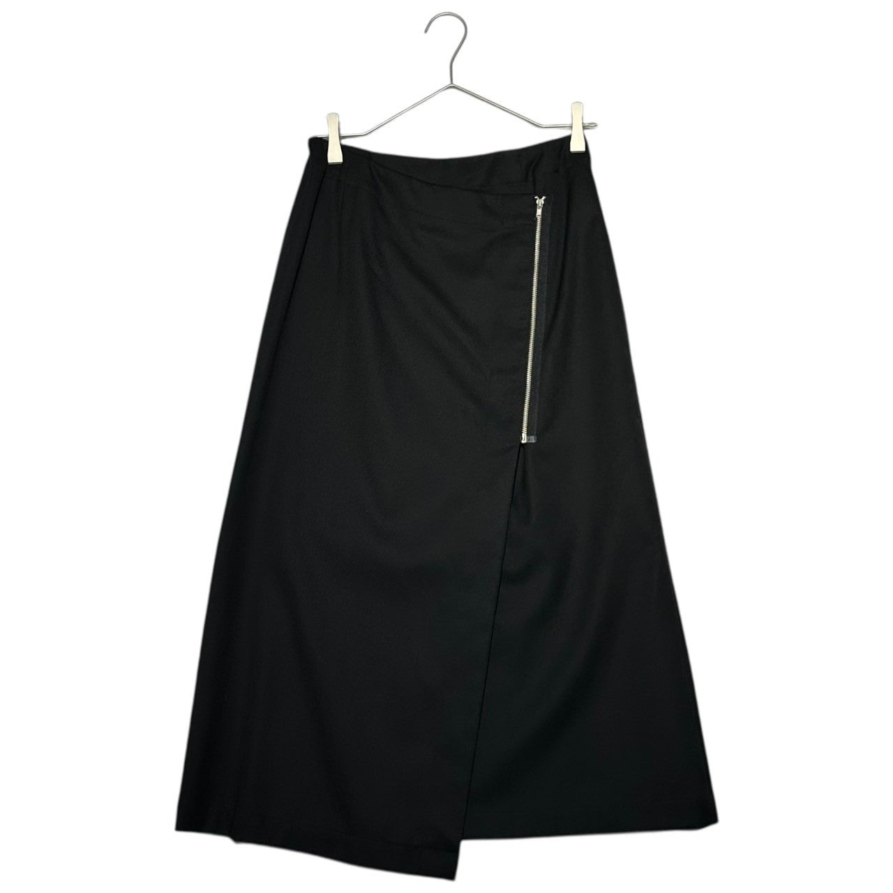 tricot COMME des GARCONS(トリココムデギャルソン) 89AW Vintage Front Zip Design Wool Long Skirt ヴィンテージ フロントジップ デザイン ウール ロング スカート TS-08026 M ブラック AD1989 川久保玲 本人期
