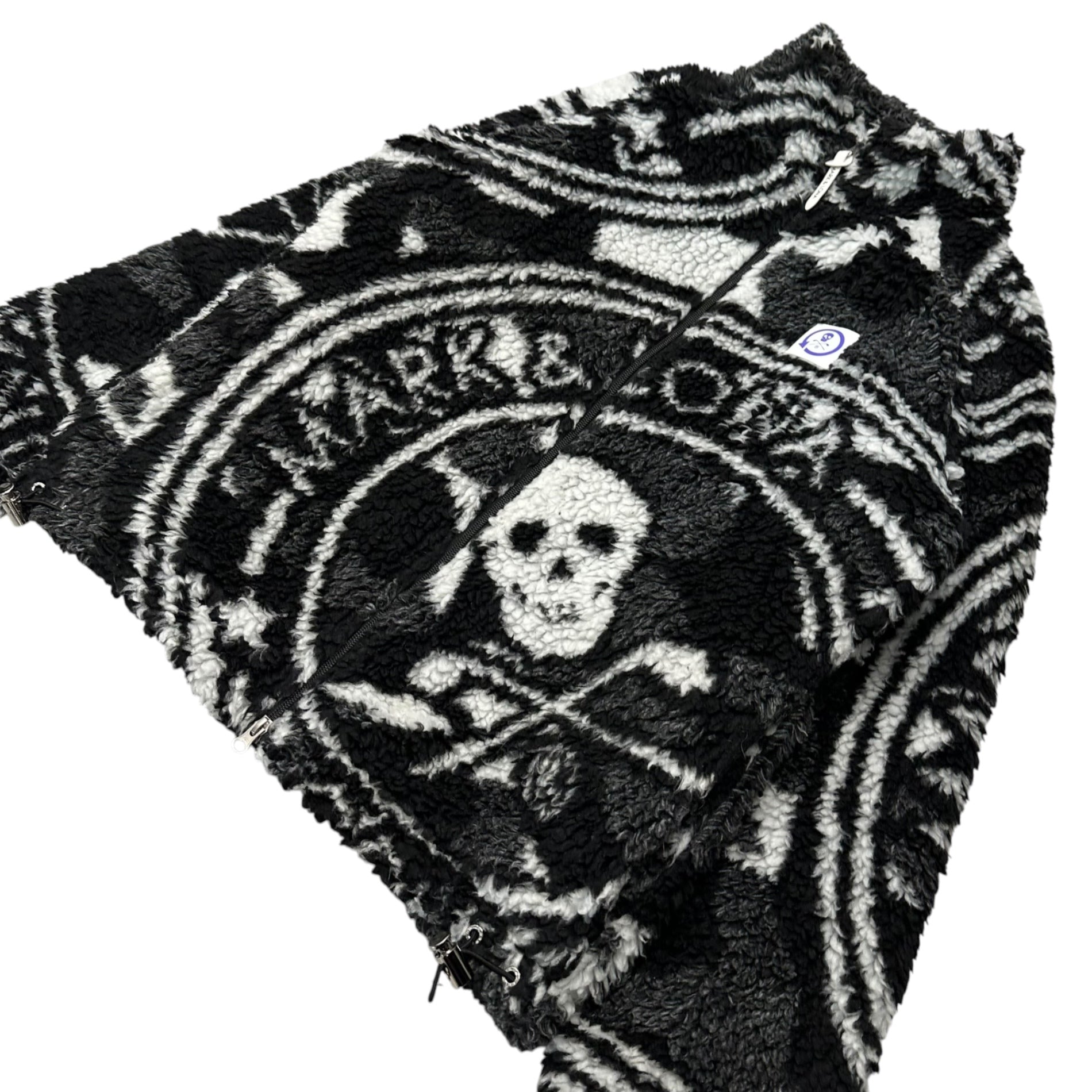 MARK & LONA(マークアンドロナ) Massive Boa Fleece Jacket マーブル ボア フリース ジャケット MLM-3C-AD04 46 ブラック×ホワイト