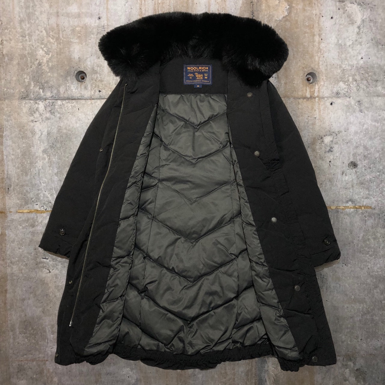 WOOLRICH(ウールリッチ) LUXURY VANCOUVER/フォックスファーダウンコート/ダウンジャケット 1502253 XS ブラック WOOLRICH WOOLEN MILLS