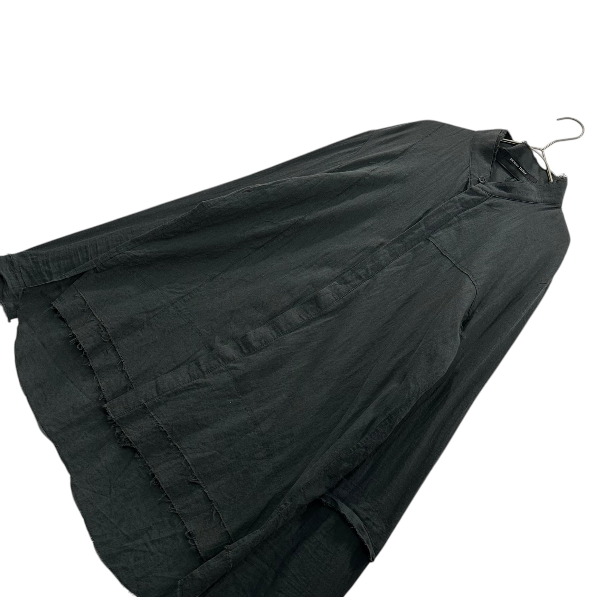 SADDAM TEISSY(サダムテイシー) Silk Cotton Cut Off Shirt シルク コットン カットオフ シャツ ST102-0038S 2 ダークグリーン