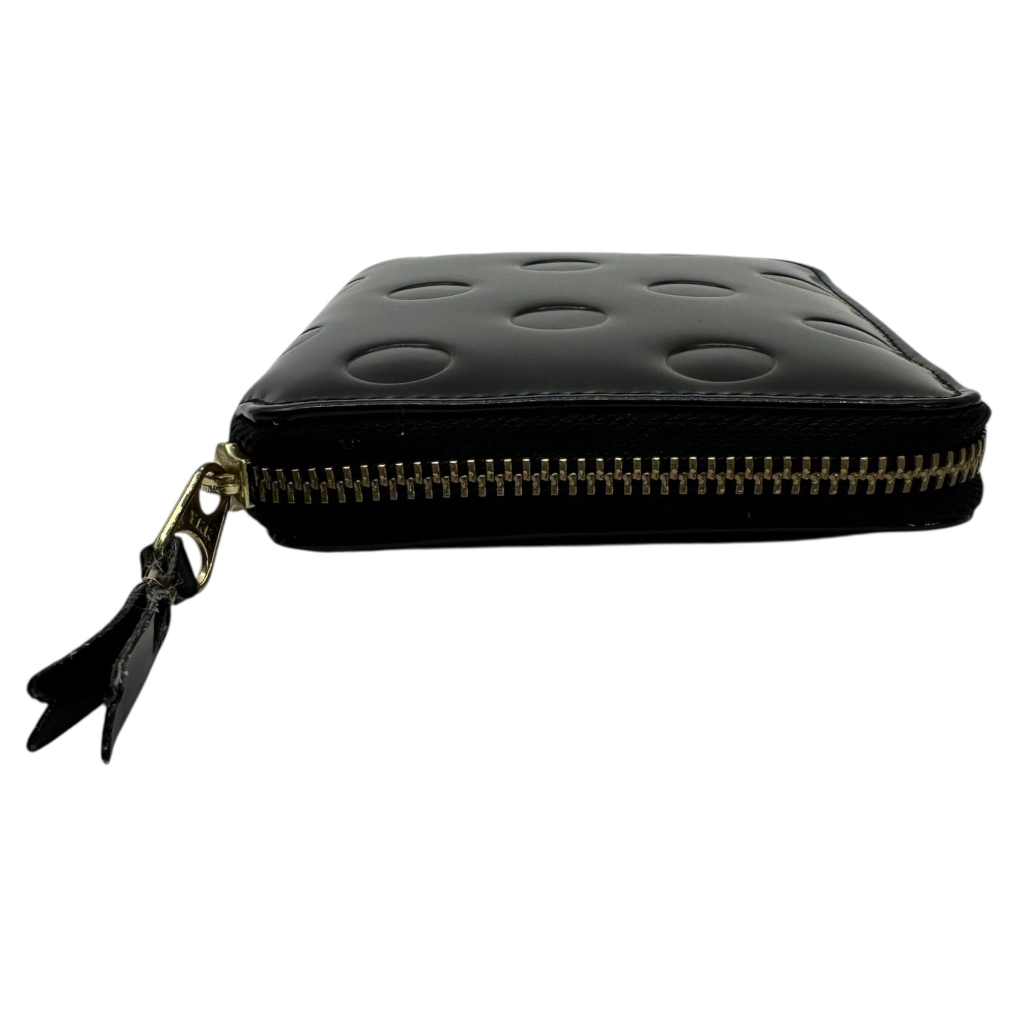 Wallet COMME des GARCONS(ウォレットコムデギャルソン) DOT EMBOSSED WALLET ドット エンボスド ウォレット コンパクト 二つ折り 財布 ブラック