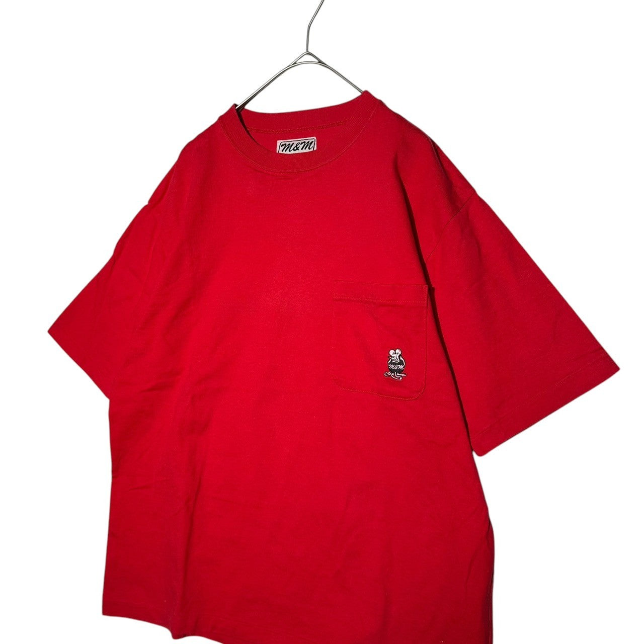 m&m CUSTOM PERFORMANCE(エムアンドエム) One point pocket T-shirt ワンポイント ポケットTシャツ S レッド