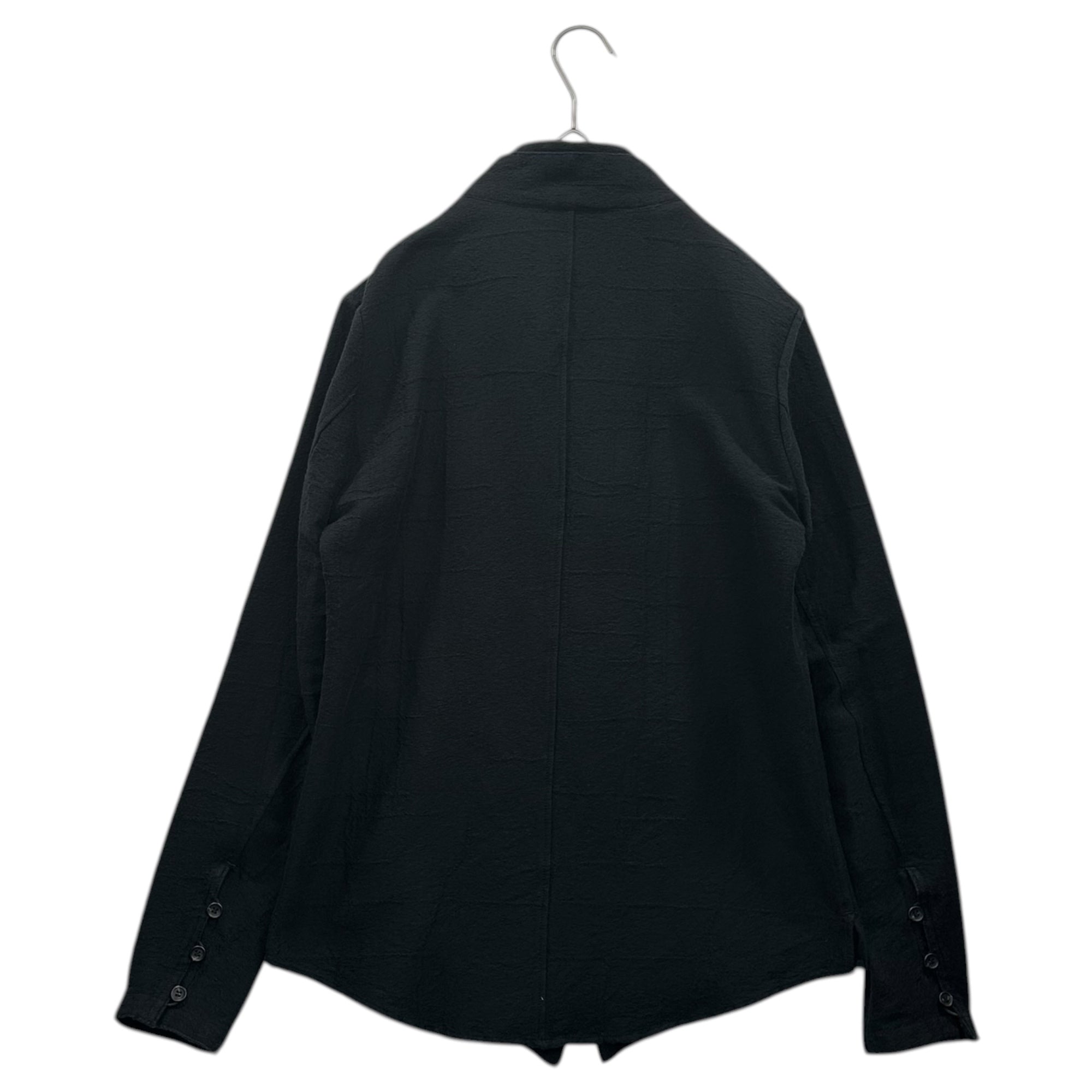 SADDAM TEISSY(サダムテイシー) Layered Cotton B Jacquard Cardig レイヤード コットン ジャガード カーディガン ST102-0048SF 1 ブラック