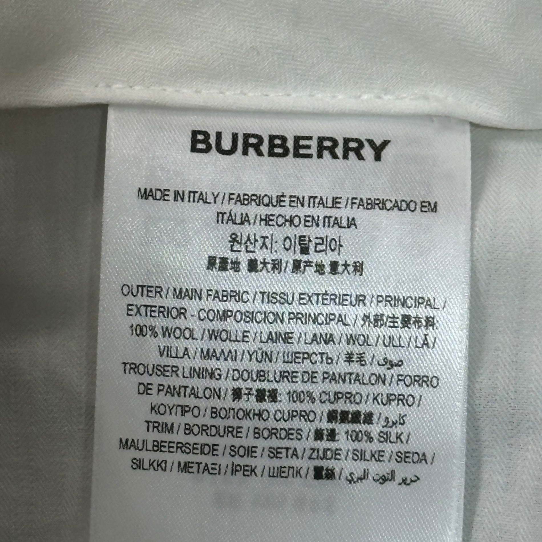 BURBERRY(バーバリー) Sideline Slim Type Woolen Slacks サイドライン スリム タイプ ウール スラックス 4565292/70E 48(M~L程度) ブラック