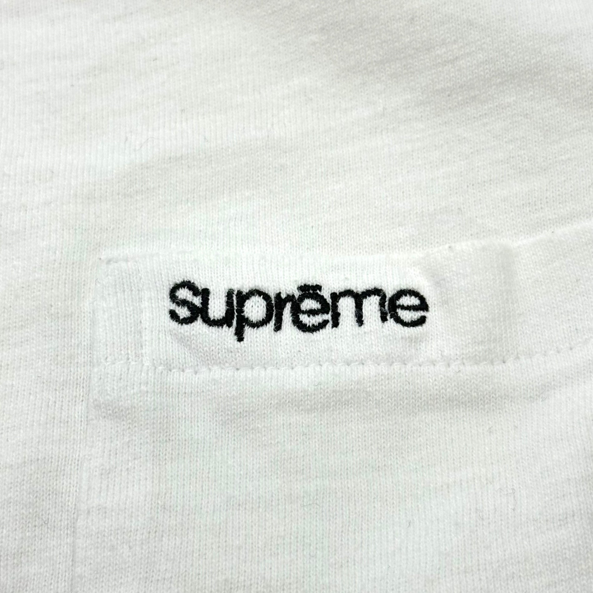 SUPREME(シュプリーム) S/S Pocket Tee 半袖 ロゴ ポケット Tシャツ L ホワイト