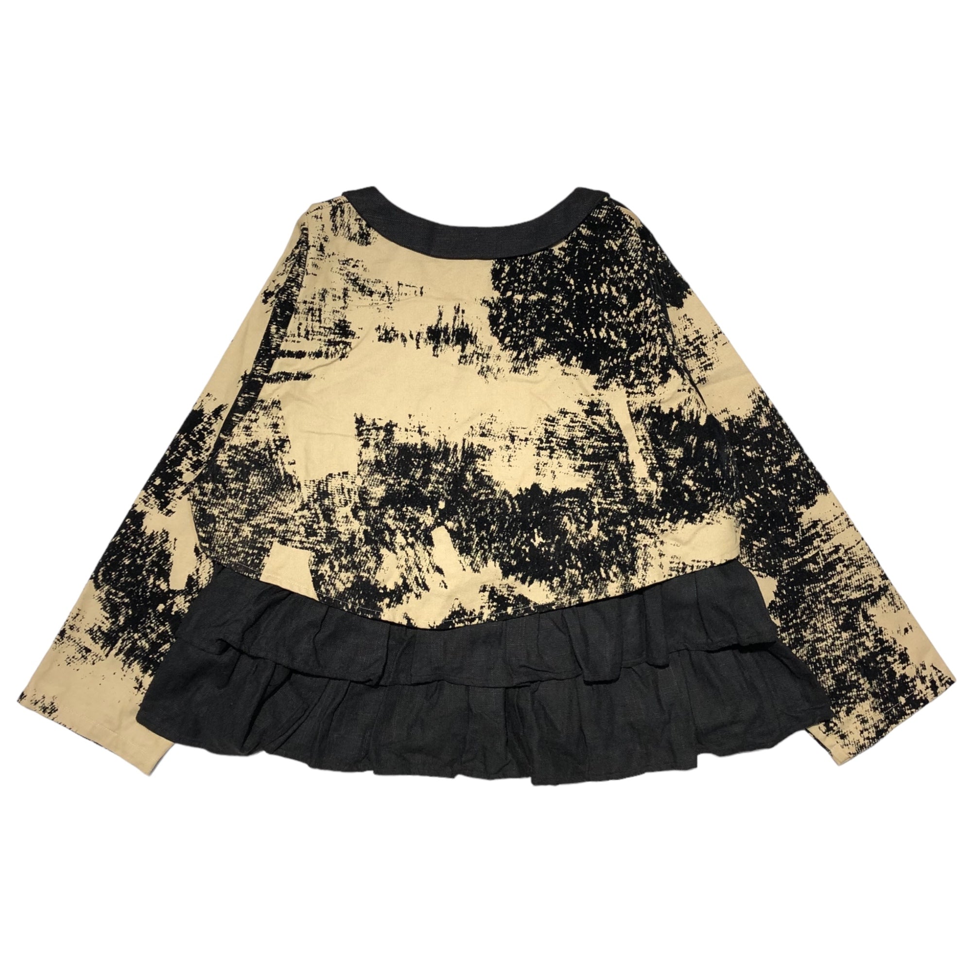 onomatopee(オノマトペ) Layered type blouse レイヤードタイプ ブラウス FREE ベージュ×ブラック