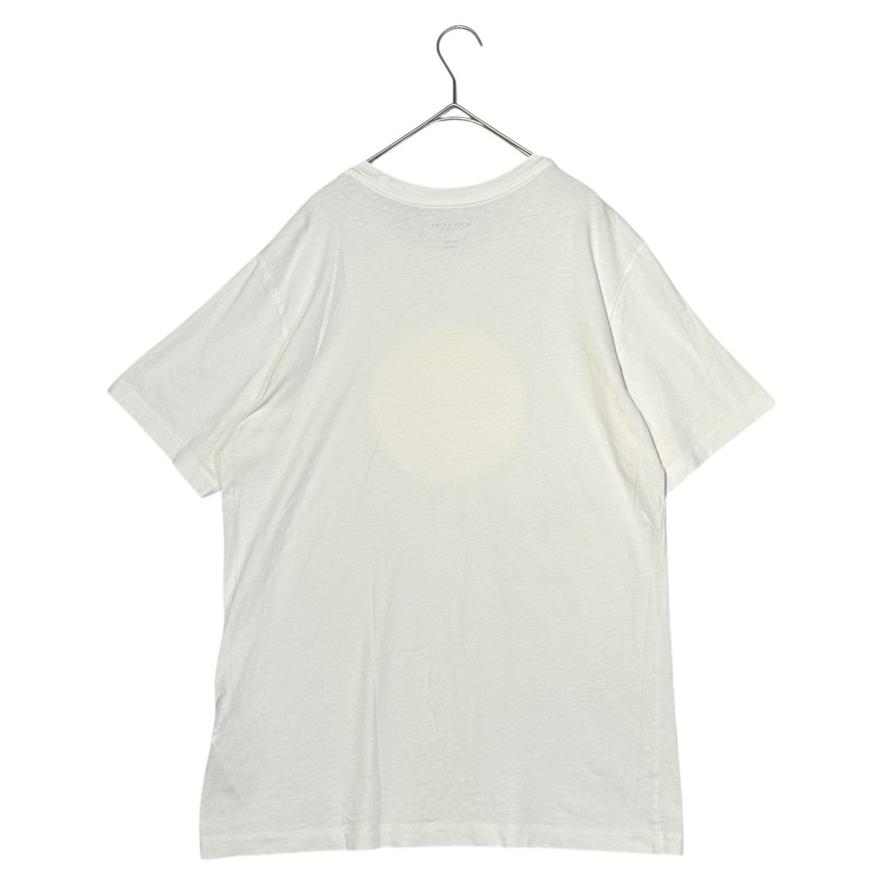 COACH(コーチ) Round Signature Logo T-Shirt ラウンド シグネチャー ロゴ Tシャツ サイズ表記切れ ホワイト×ベージュ
