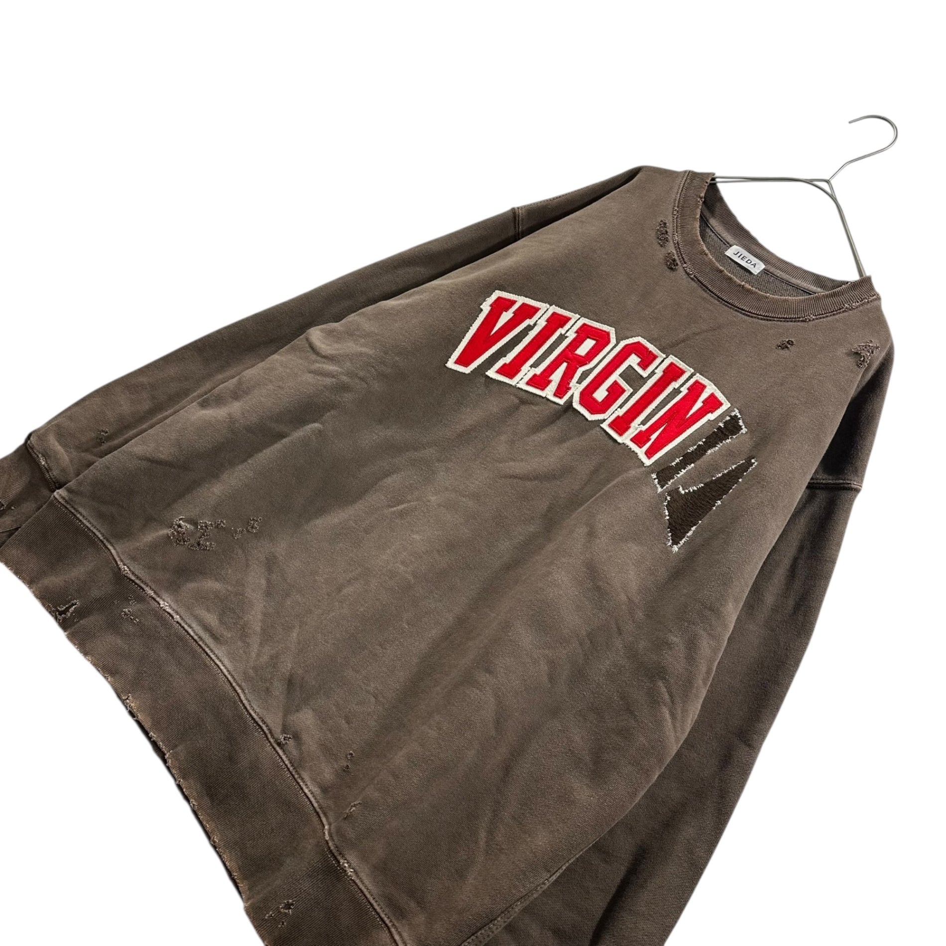Jieda(ジエダ) 25AW VIRGINIA DAMAGE SWEAT ヴァージニア ダメージ スウェット Jie-25W-CT12 2(M程度) ブラウン