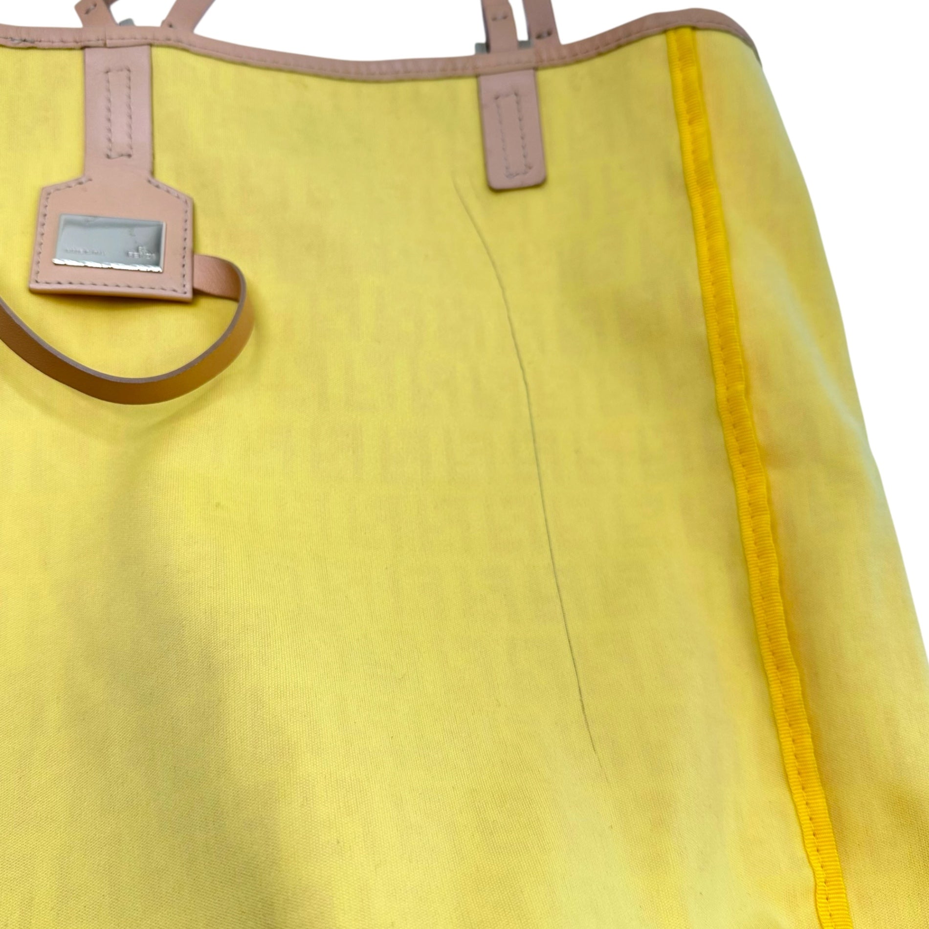 FENDI(フェンディ) Zucchini Pattern Tote Bag with Mini Pouch ズッキーニ柄 ミニポーチ トート バッグ 3677 8BH006 028 ピンク×ゴールド ズッカ