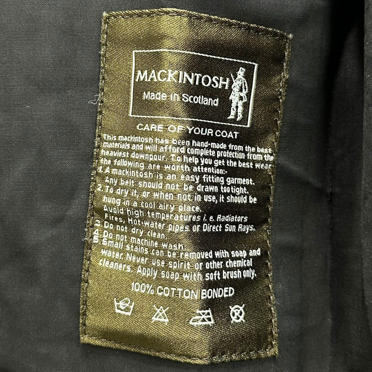 MACKINTOSH(マッキントッシュ) "Genuine Handmade" Stand Collar Rubber-Coated Coat ジェニュイン ハンドメイド ステンカラー ゴム引き コート 36(S程度) チャコールグレー