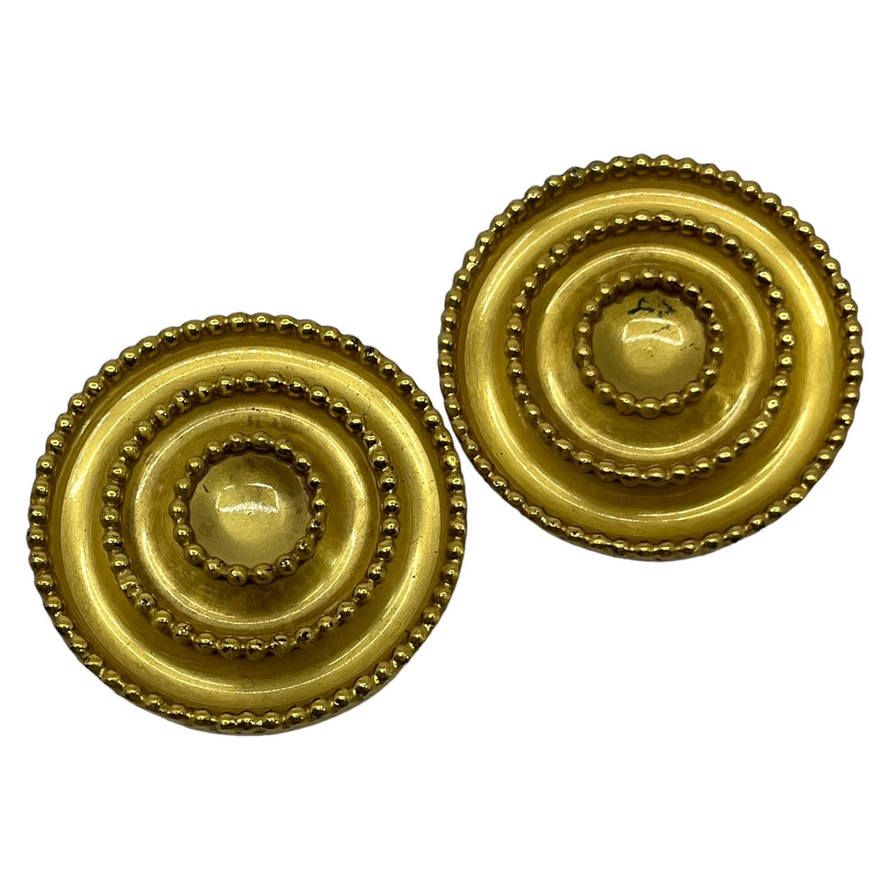LOEWE(ロエベ) vintage circle gold earrings/ヴィンテージサークルゴールドイヤリング/丸/大ぶり ゴールド 刻印925