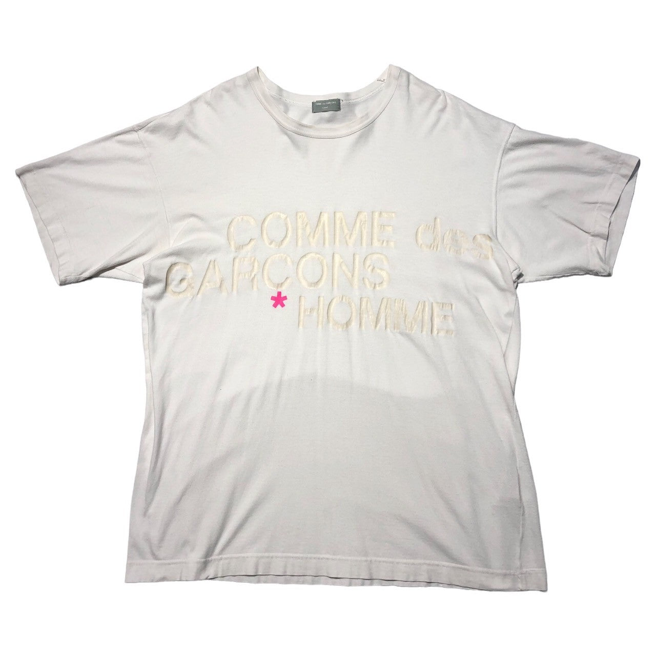 COMME des GARCONS HOMME(コムデギャルソンオム) 90'sブランドロゴプリントTシャツ 表記なし(L程度) ホワイト 田中オム