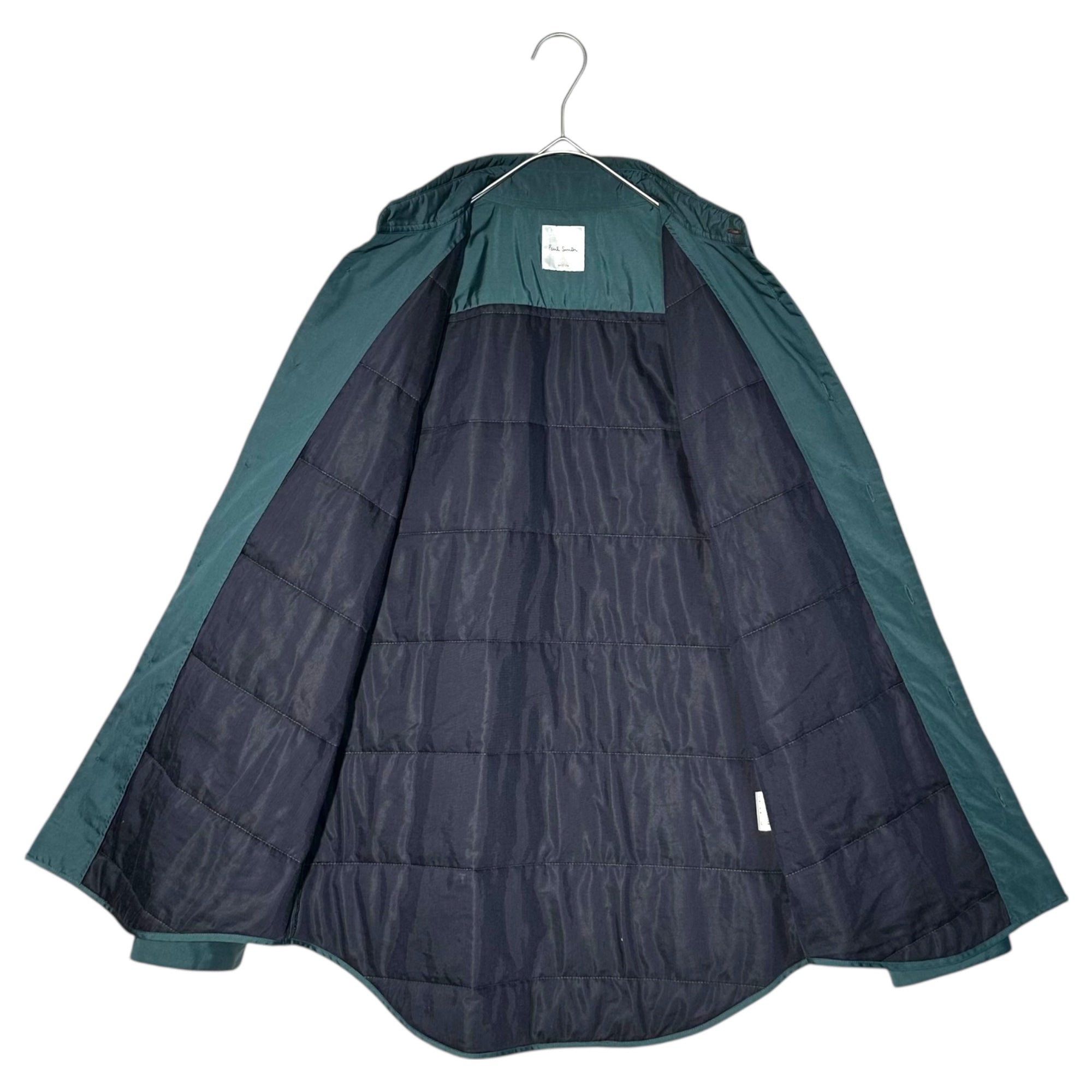 PAUL SMITH(ポールスミス) Quilted shirt blouson 中綿 キルティング シャツ ブルゾン 203305 266U M グリーン 参考定価35,200円(税込)