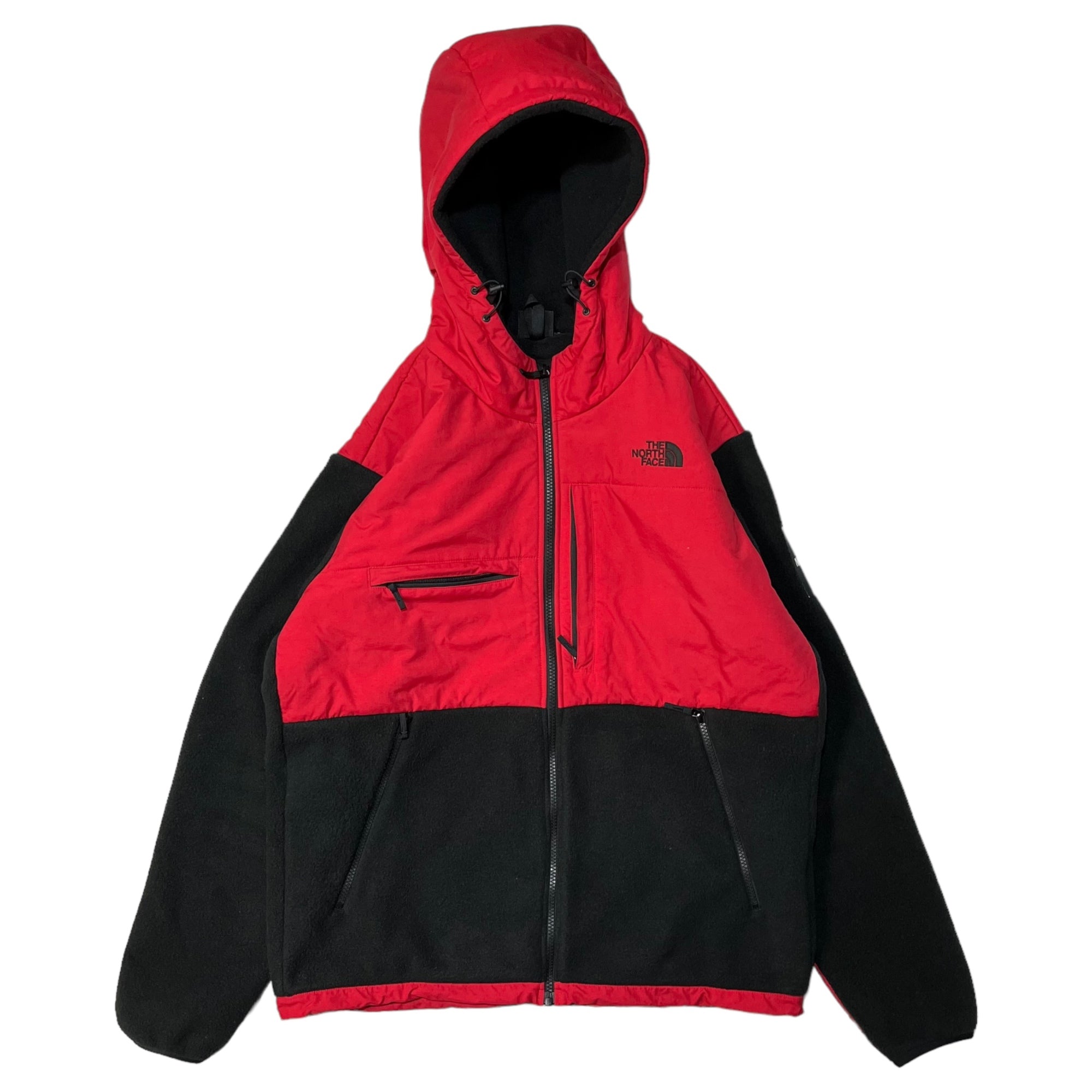 THE NORTH FACE(ノースフェイス) Denali Hoodie デナリ フーディ NA71952 XL レッド×ブラック フリース ジャケット