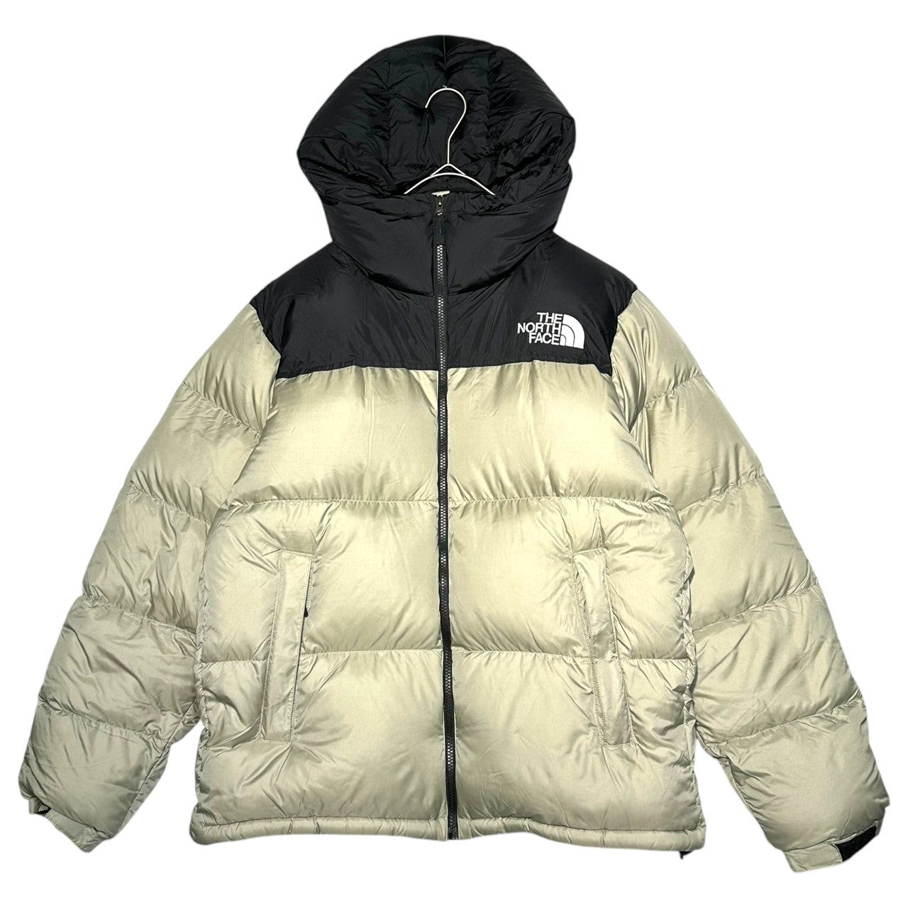 THE NORTH FACE(ノースフェイス) Nuptse Hoodie ヌプシ フーディ ダウン ジャケット ND92331 XL アイボリー×ブラック